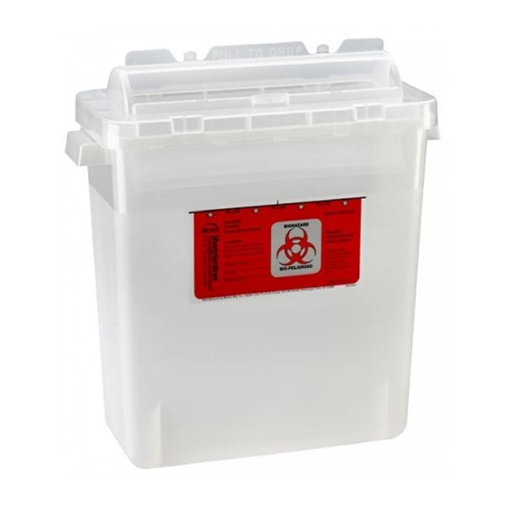 Sharps Container Bemis™ Sentinel Translucent Base 10 H X 5-1/4 W X 11 D Inch Horizontal Entry 1.25 Gallon