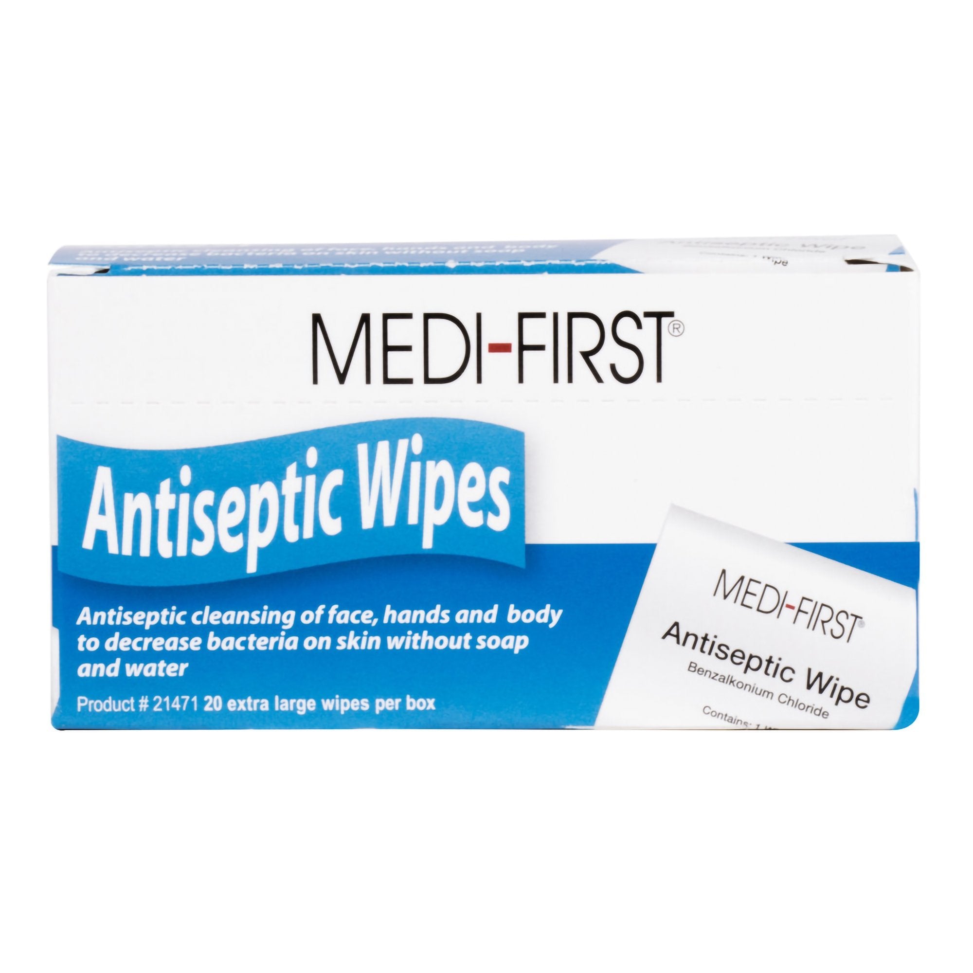 Antiseptic Skin Towelette Medi-First® Individual Packet Scented 20 Count
