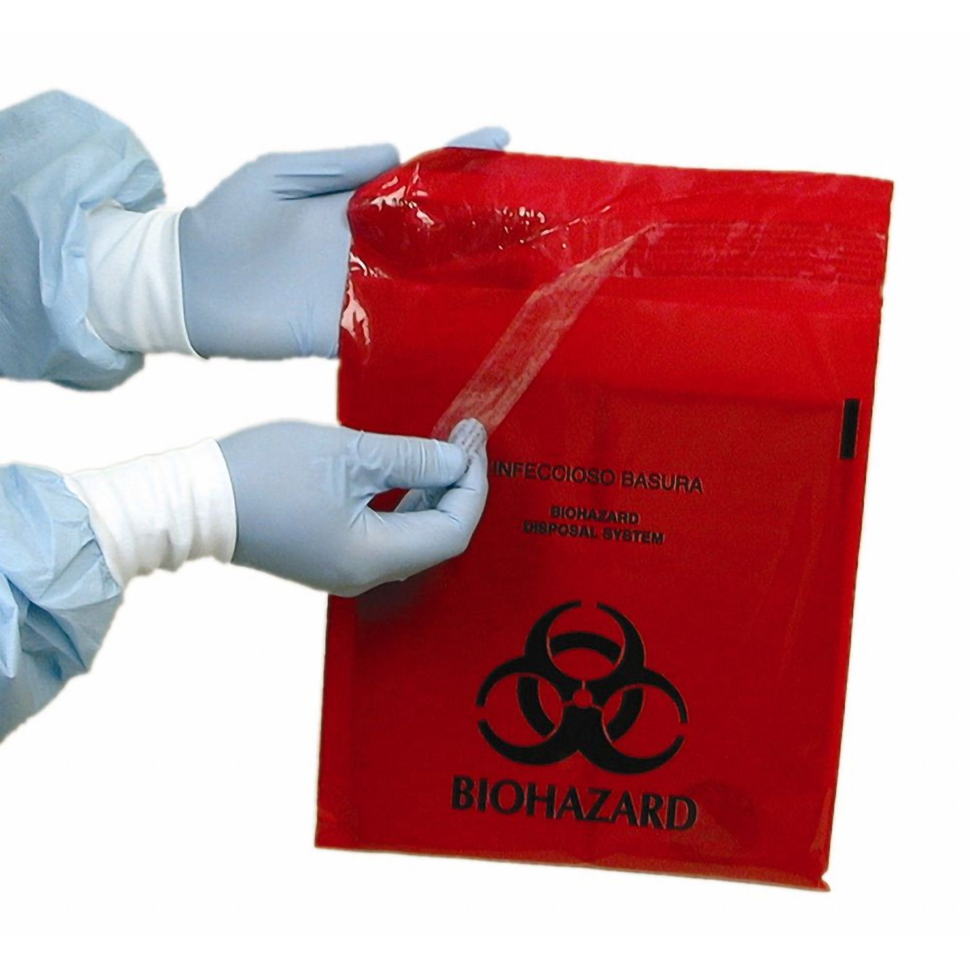 Biohazard Waste Bag Unimed - Midwest 1.4 Quart Red Bag 9 X 10 Inch