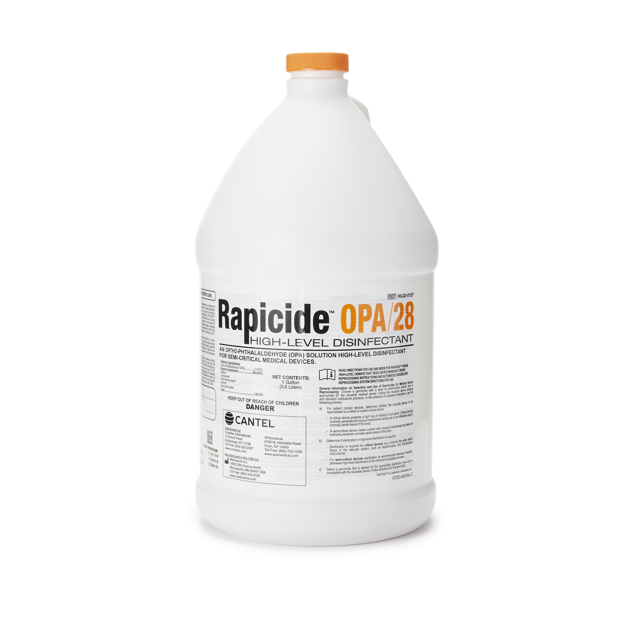 OPA High-Level Disinfectant Rapicide® OPA/28 RTU Liquid 1 gal. Jug Max 28 Day Reuse
