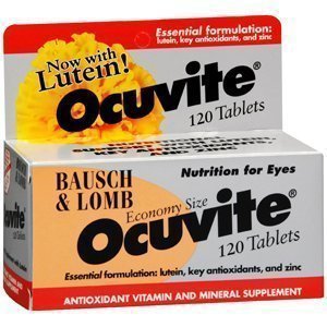 Multivitamin Supplement Ocuvite® Vitamin A / Vitamin E / Ascorbic Acid / Lutein 1000 IU - 60 IU - 200 mg - 2 mg Strength Tablet 120 per Bottle