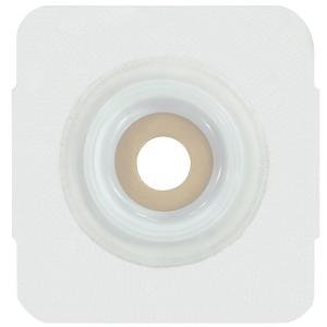 Ostomy Barrier Securi-T® Precut, Extended Wear Adhesive Tape Collar 1-3/8 Inch Flange 2-1/4 Inch Opening 5 X 5 Inch