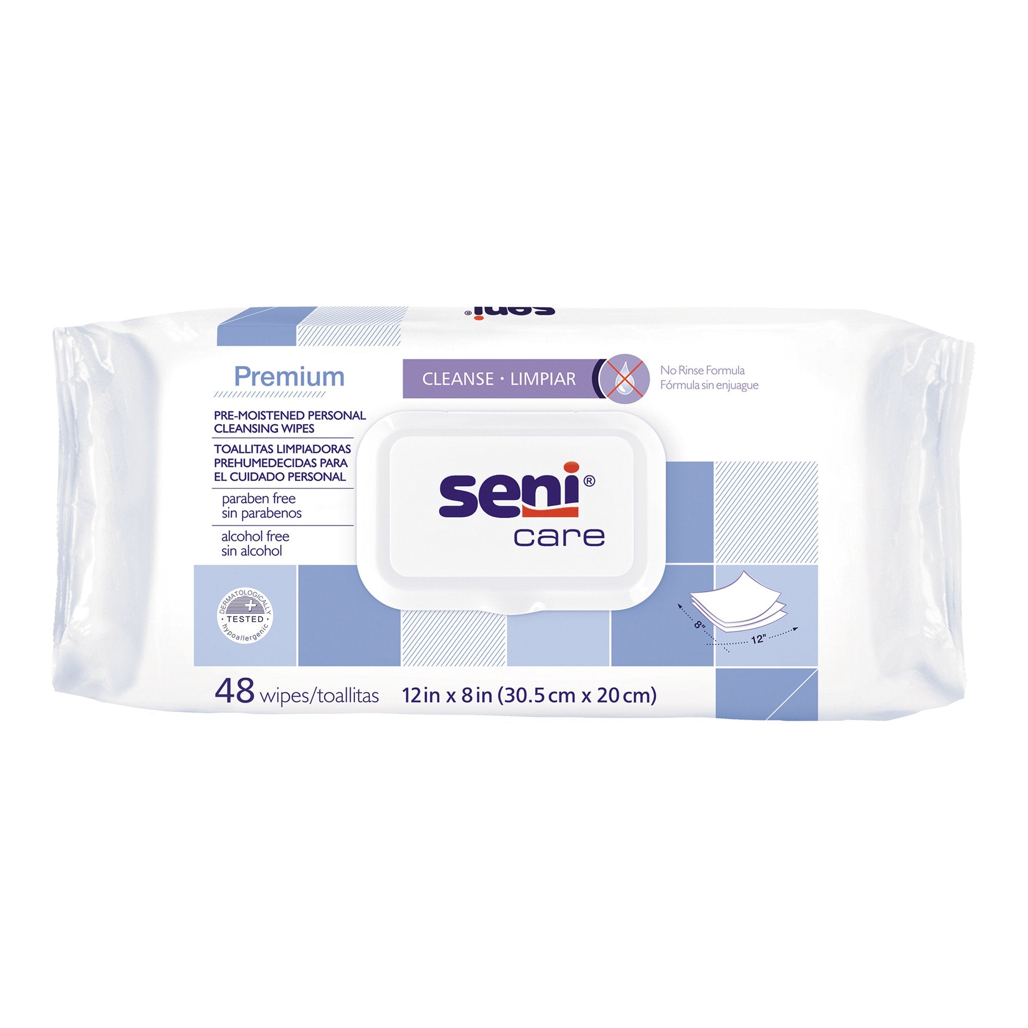 Personal Cleansing Wipe Seni® Care Soft Pack Scented 48 Count