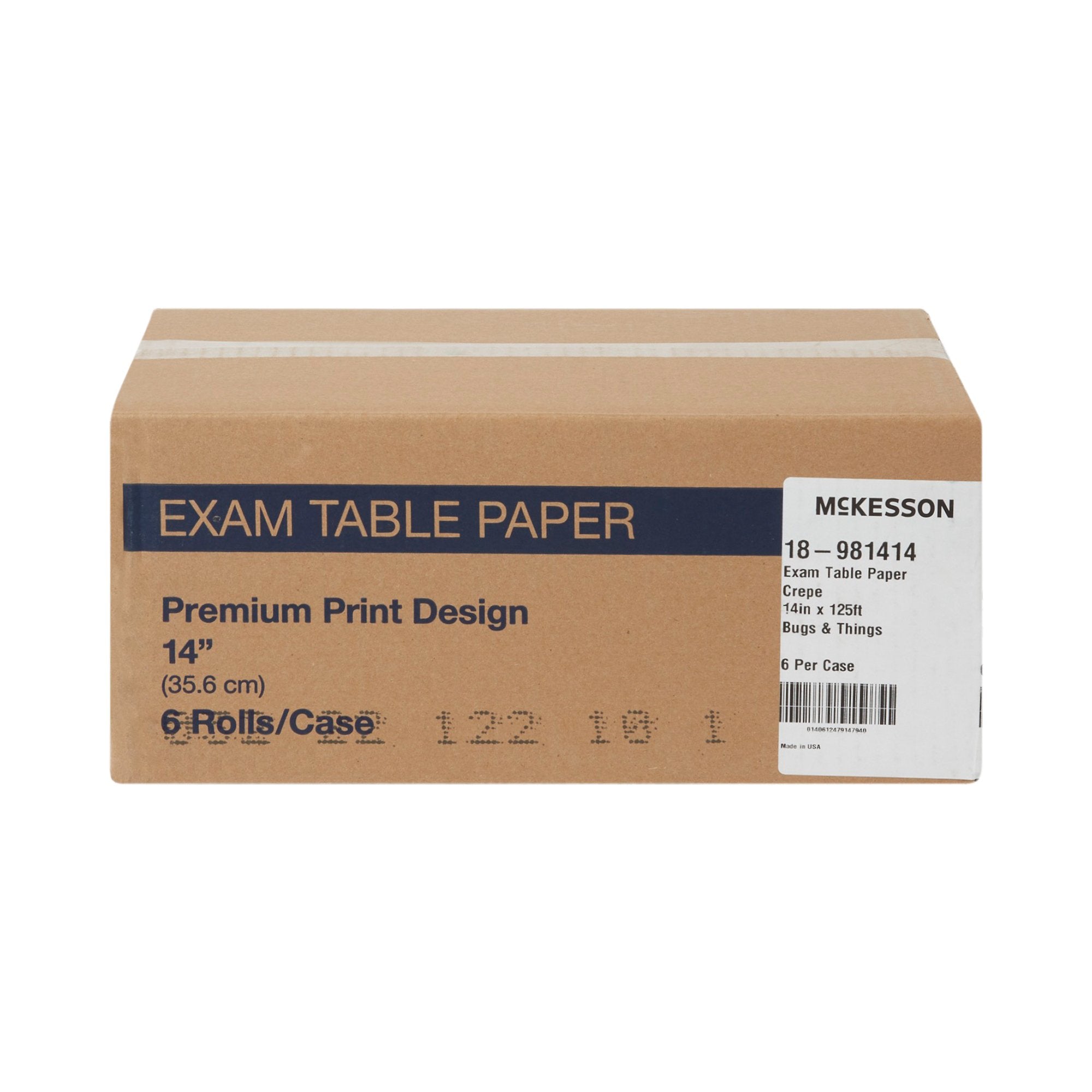 Table Paper McKesson 14 Inch Width Print (Bugs and Things) Crepe