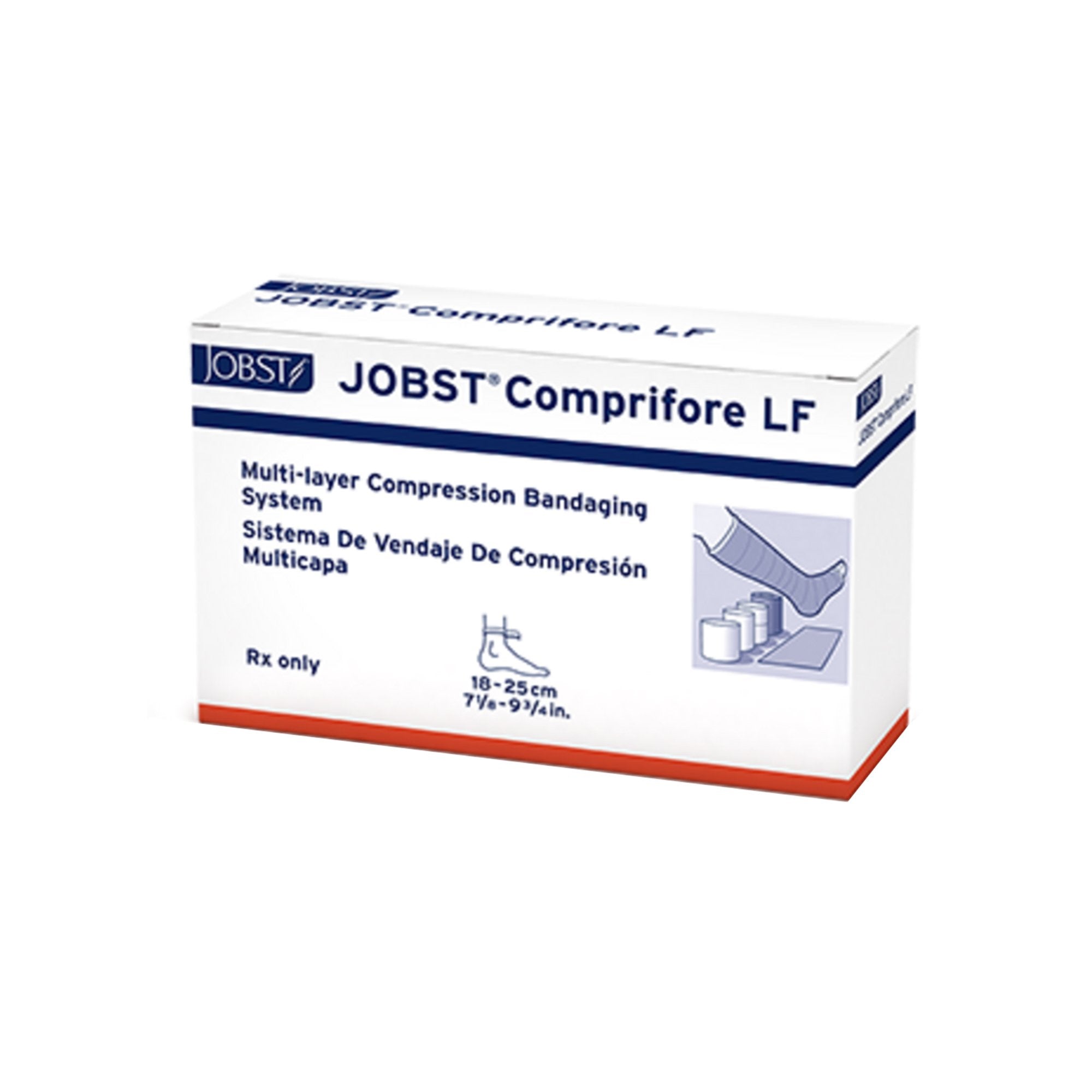 4 Layer Compression Bandage System JOBST® Comprifore® LF 7 to 10 Inch No Closure Tan / White NonSterile 40 mmHg