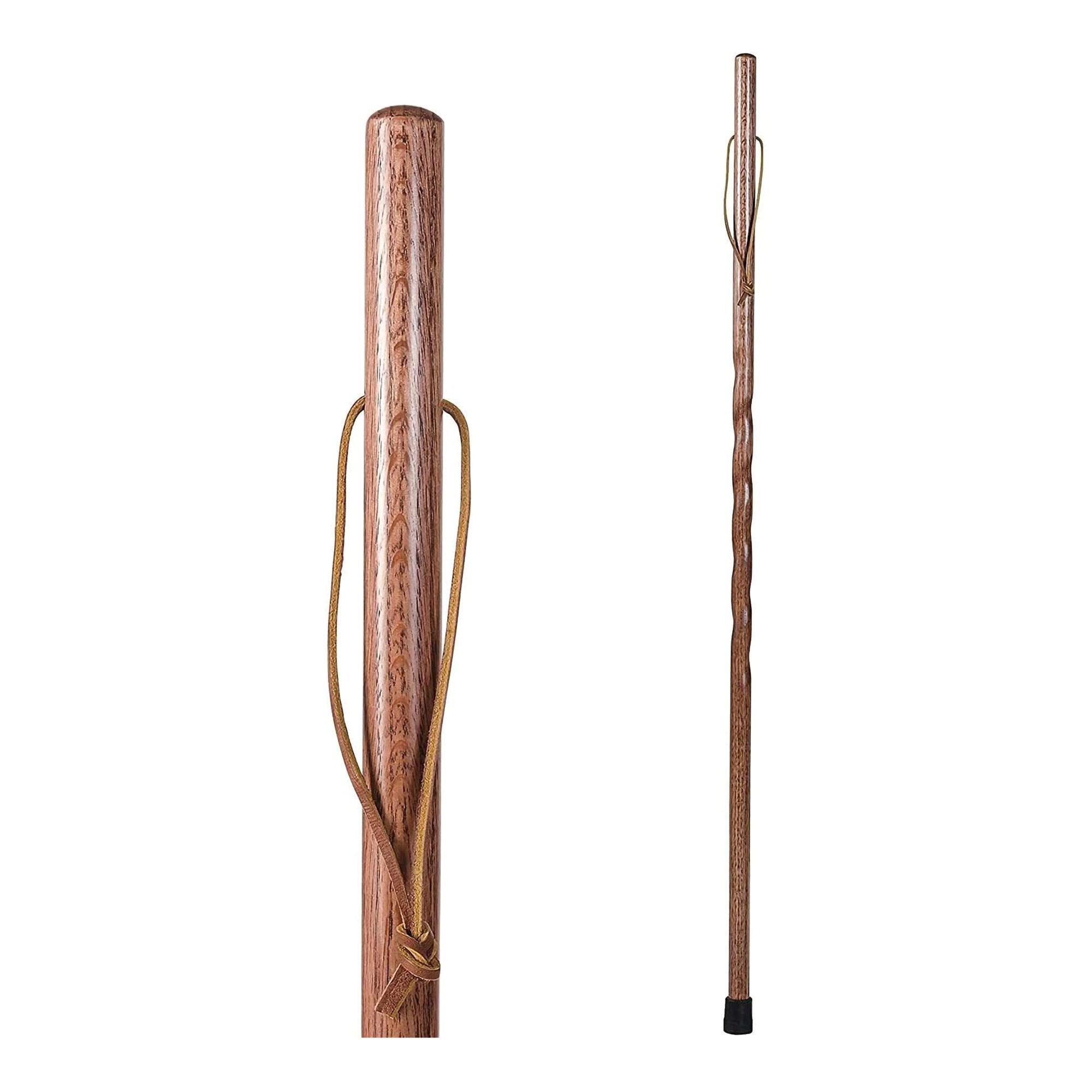 Walking Stick Brazos™ Twisted Backpacker Wood 55 Inch Height Red Oak