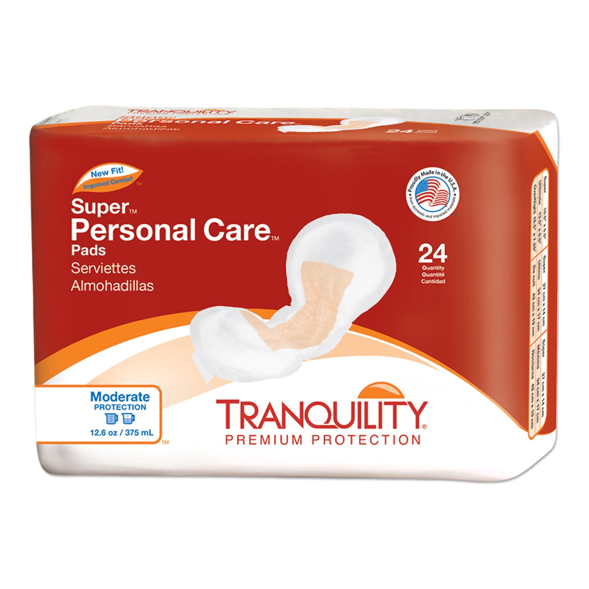 Bladder Control Pad Tranquility® 5-1/2 X 10-1/2 Inch Light Absorbency Superabsorbant Core One Size Fits Most