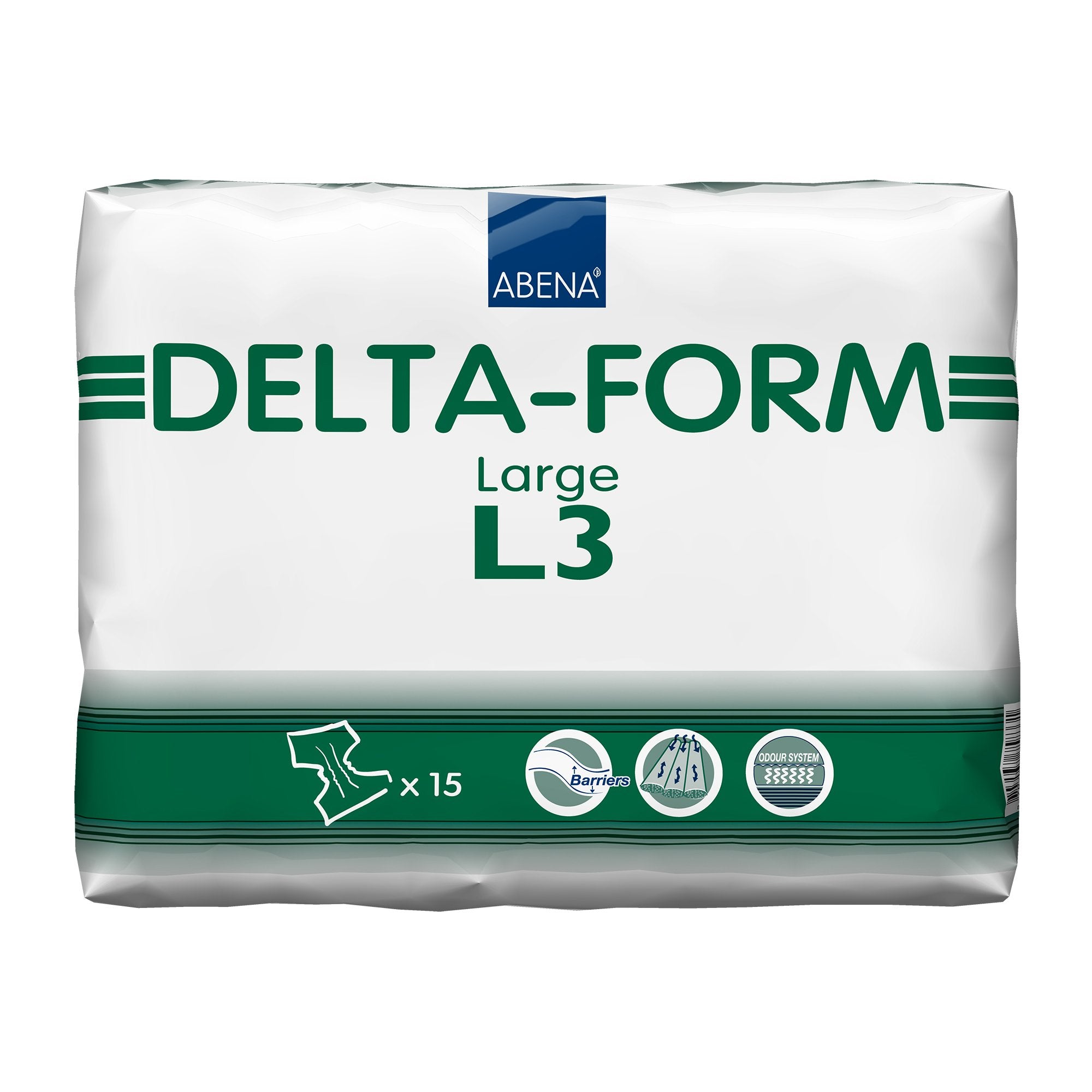 Unisex Adult Incontinence Brief Abena® Delta-Form Large Disposable Heavy Absorbency