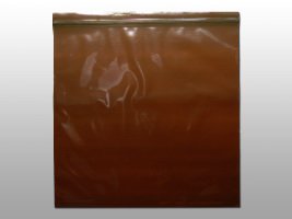 Reclosable Bag 12 X 12 Inch LDPE Amber Zipper / Seal Top Closure