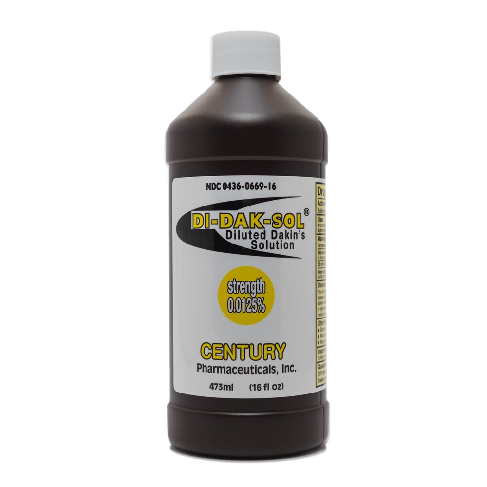 Wound Cleanser Di-Dak-Sol® Diluted Dakin's Solution 16 oz. Twist Cap Bottle NonSterile Antimicrobial