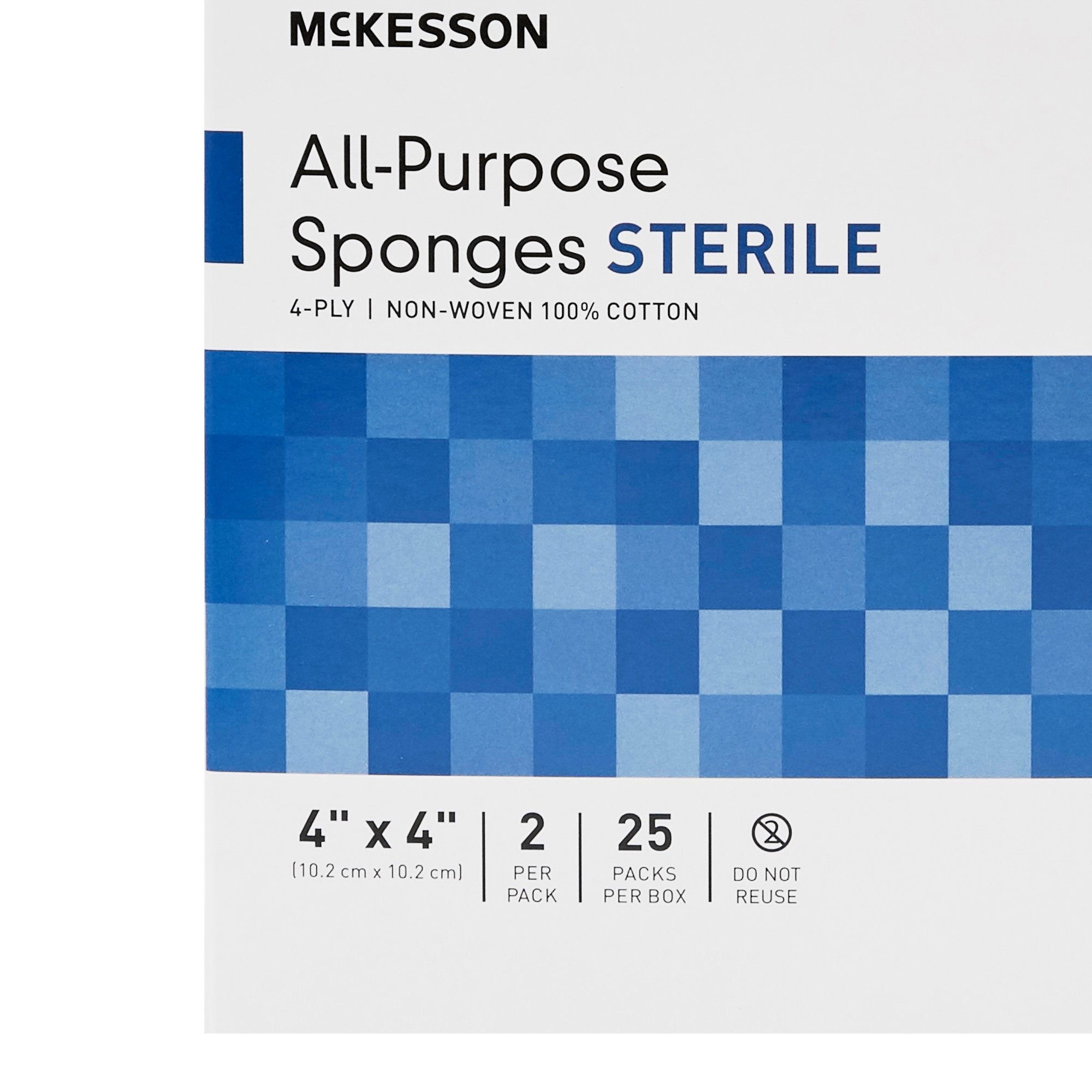 Nonwoven Sponge McKesson 4 X 4 Inch 2 per Pack Sterile 4-Ply Square