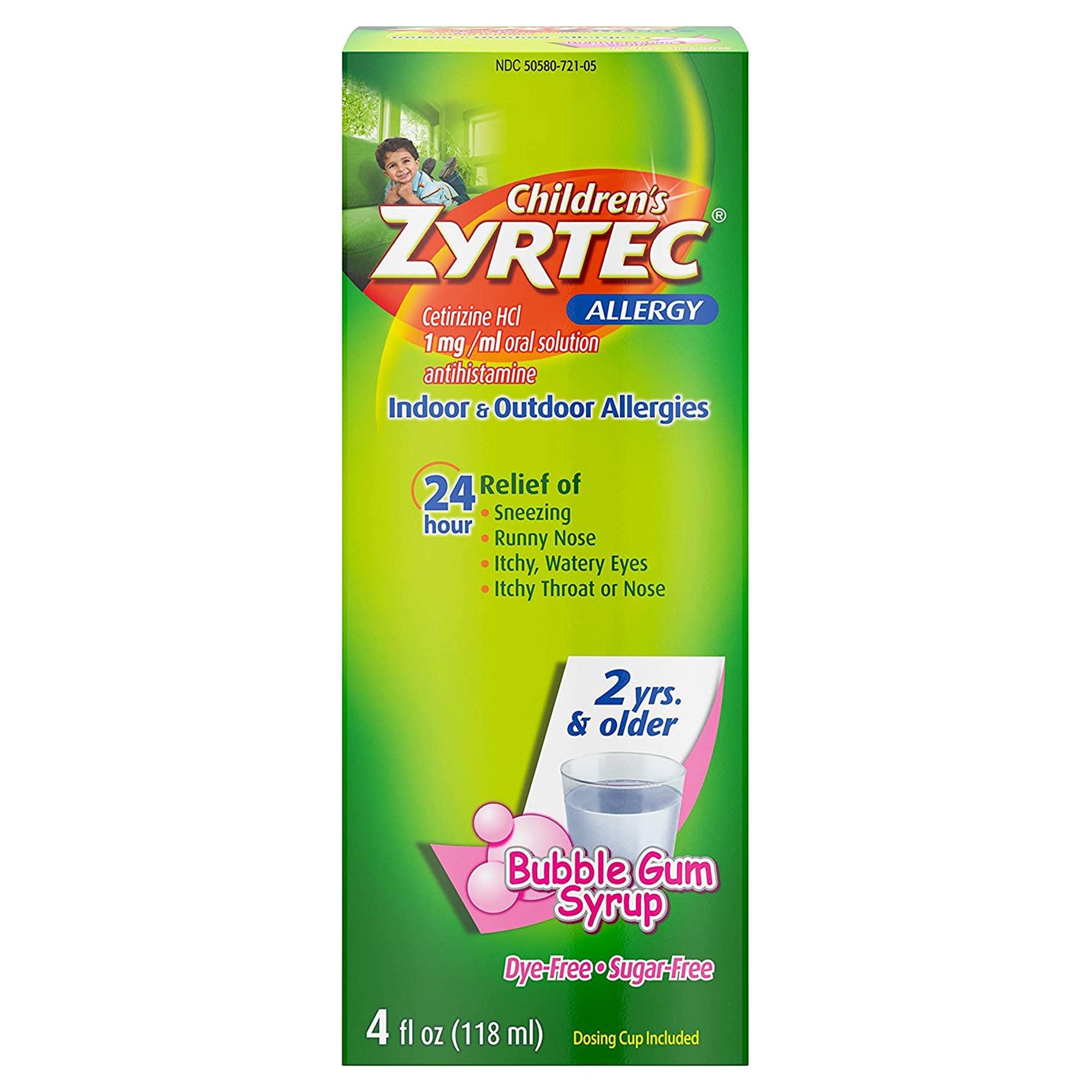 Children's Allergy Relief Children's Zyrtec 1 mg / 1 mL Strength Syrup 4 oz.