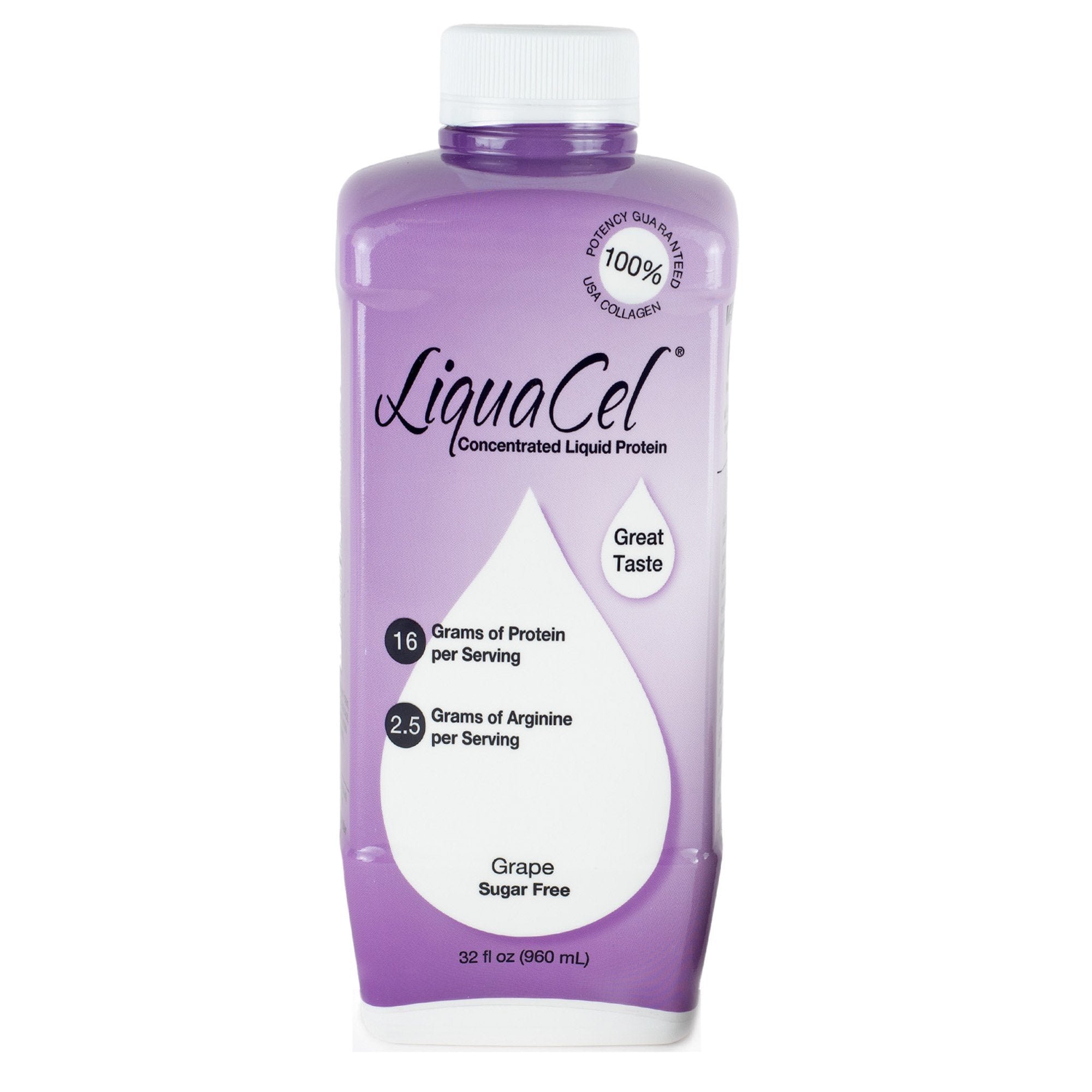 Oral Supplement LiquaCel® Grape Flavor Liquid 32 oz. Bottle
