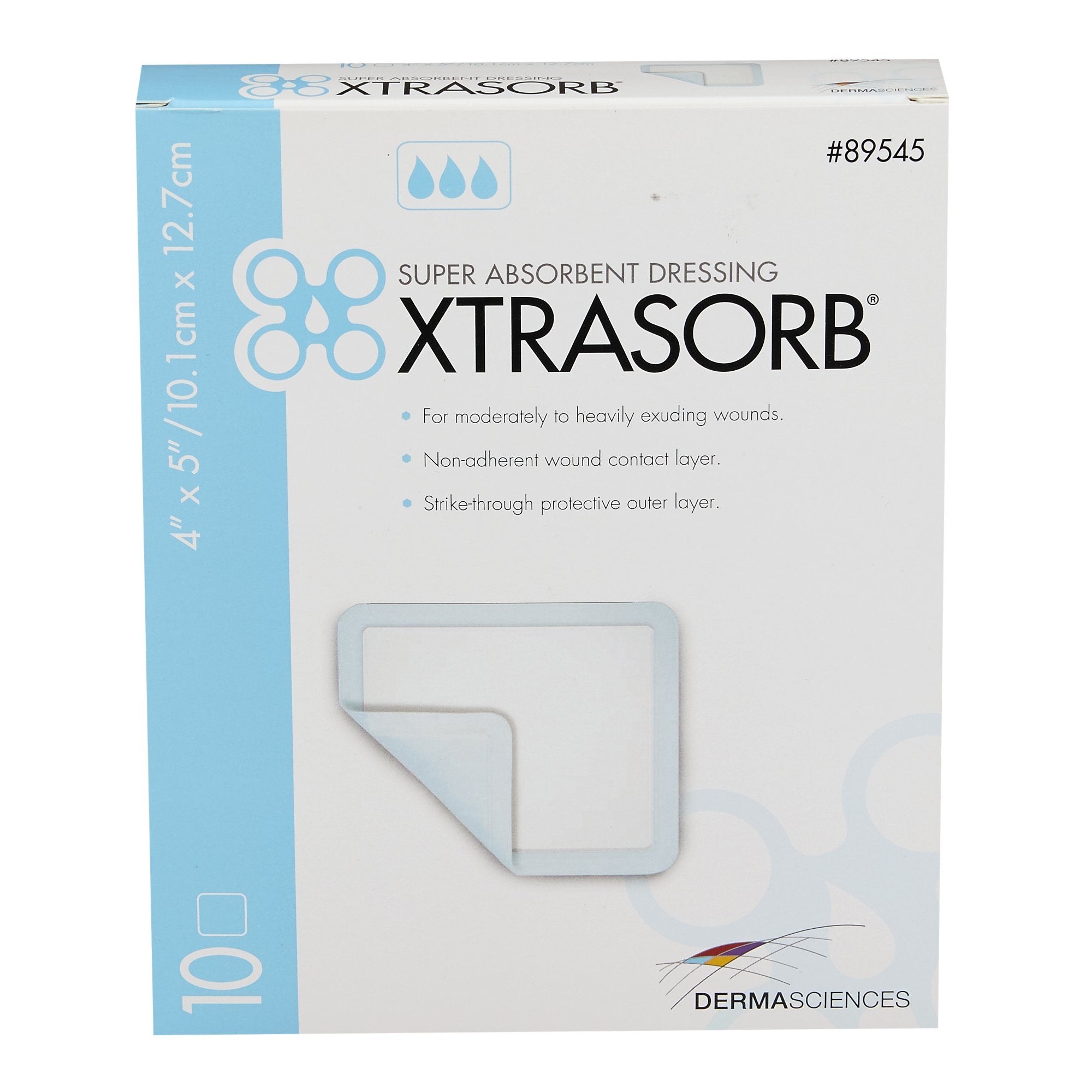 Super Absorbent Dressing Xtrasorb™ Classic Nonadhesive 4 X 5 Inch Rectangle
