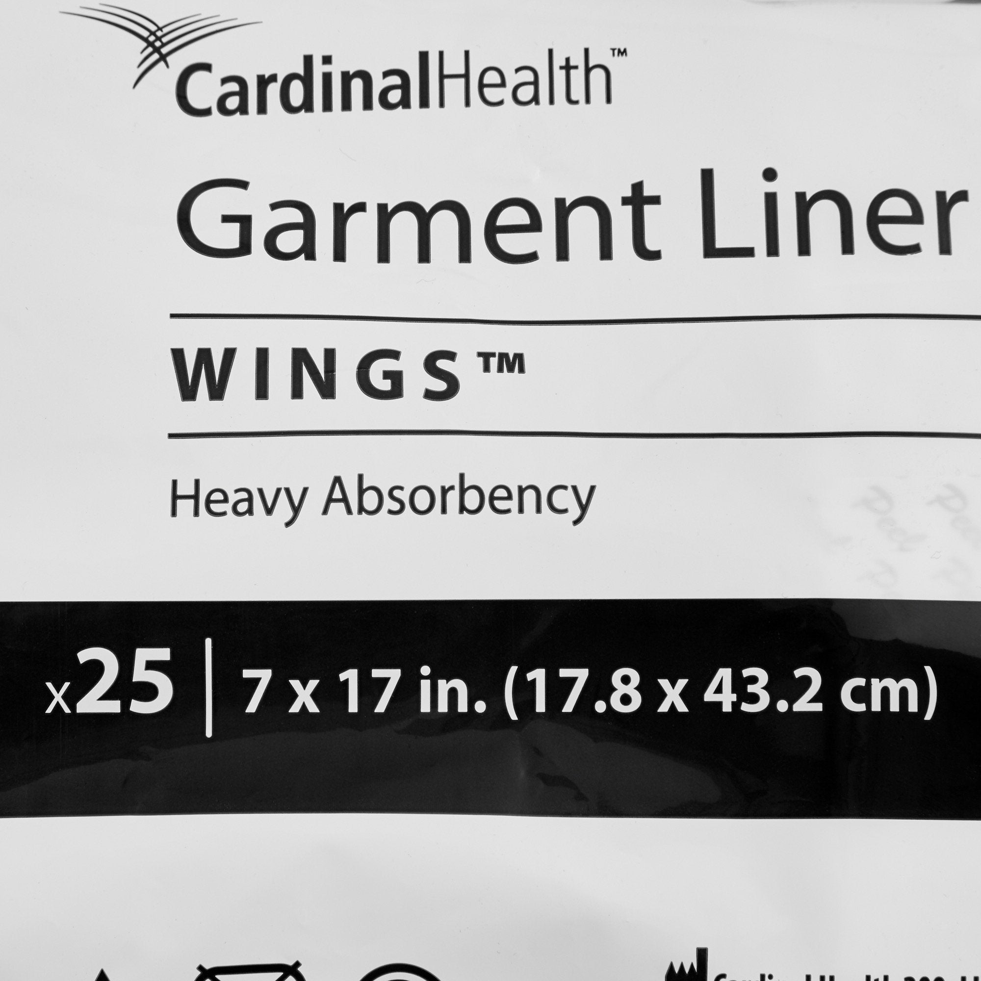 Incontinence Liner Wings™ 7 X 17 Inch Moderate Absorbency Polymer Core One Size Fits Most