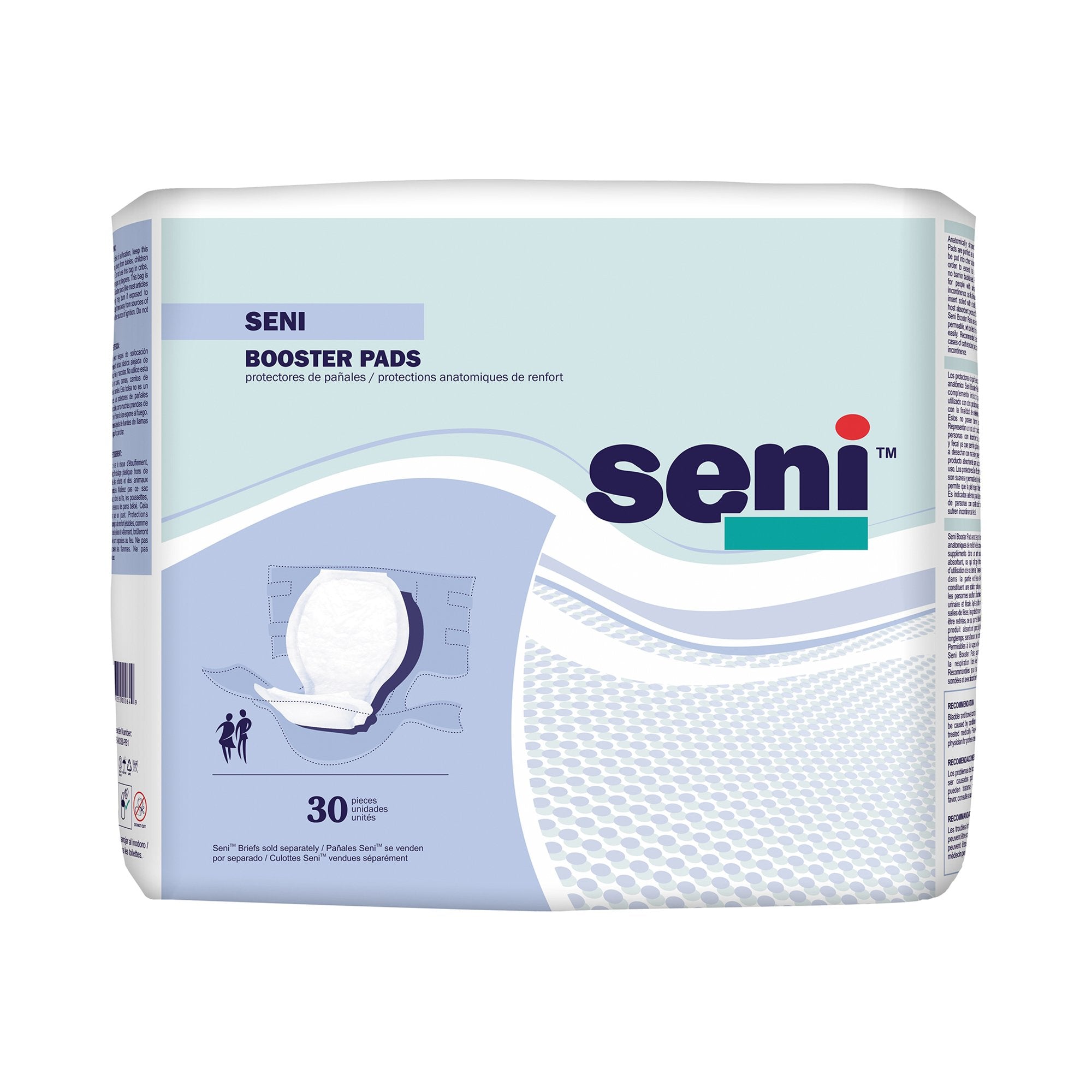 Booster Pad Seni® 25 Inch Length Moderate Absorbency Superabsorbant Core One Size Fits Most