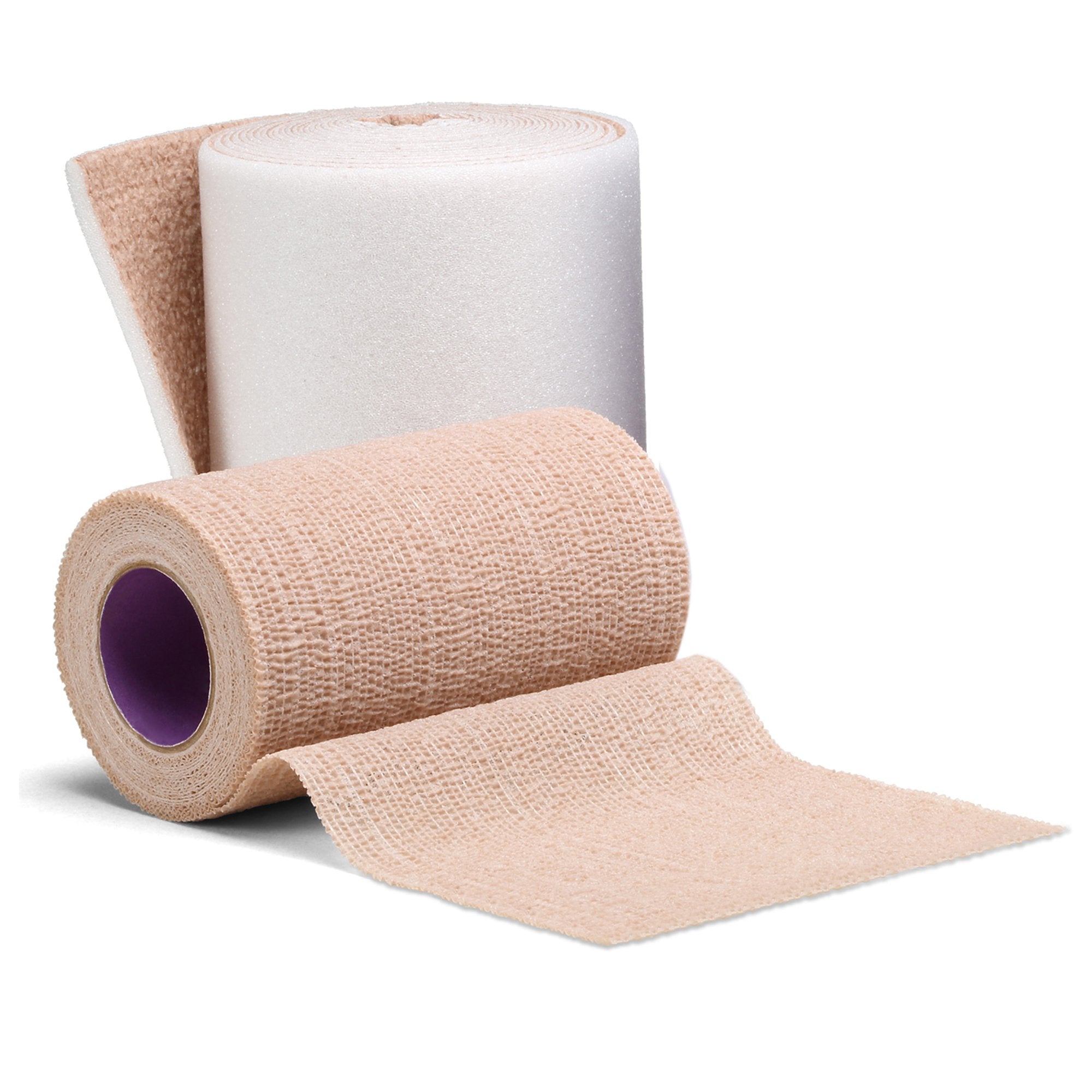 2 Layer Compression Bandage System 3M™ Coban™ 2 4 Inch X 3-4/5 Yard / 4 Inch X 6-3/10 Yard Self-Adherent / Pull On Closure Tan / White NonSterile 35 to 40 mmHg