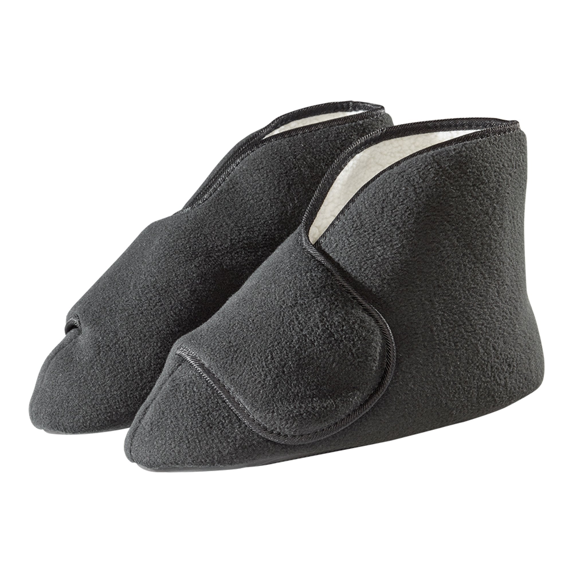 Diabetic Bootie Slippers Silverts® Large / X-Wide Black Ankle High