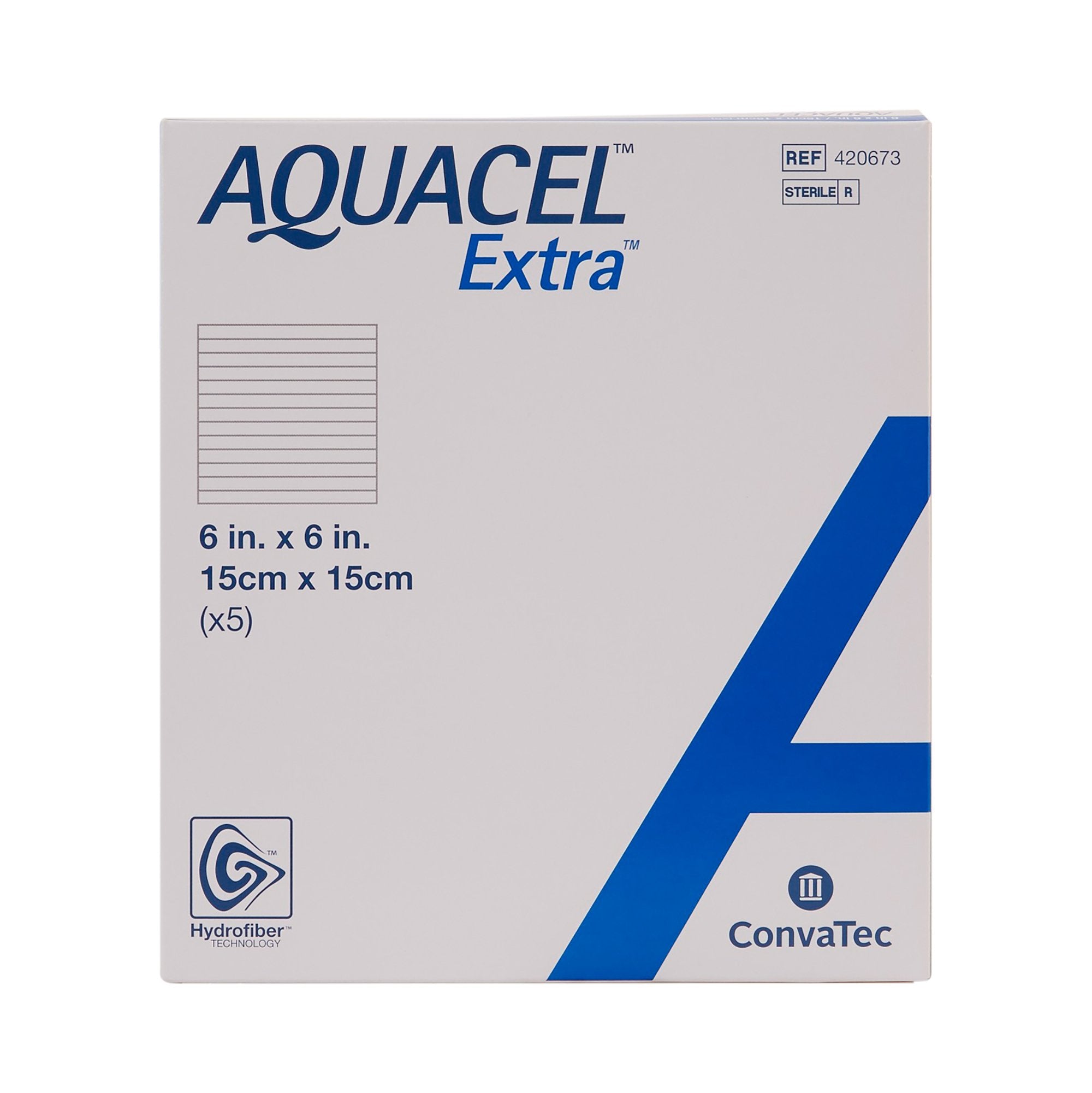 Hydrofiber Dressing Aquacel® Extra™ 6 X 6 Inch Square