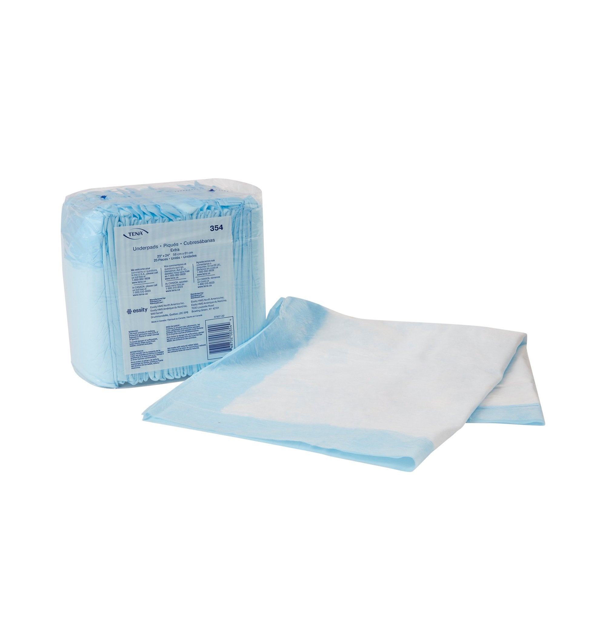 Disposable Underpad TENA® Extra 23 X 24 Inch Polymer Light Absorbency