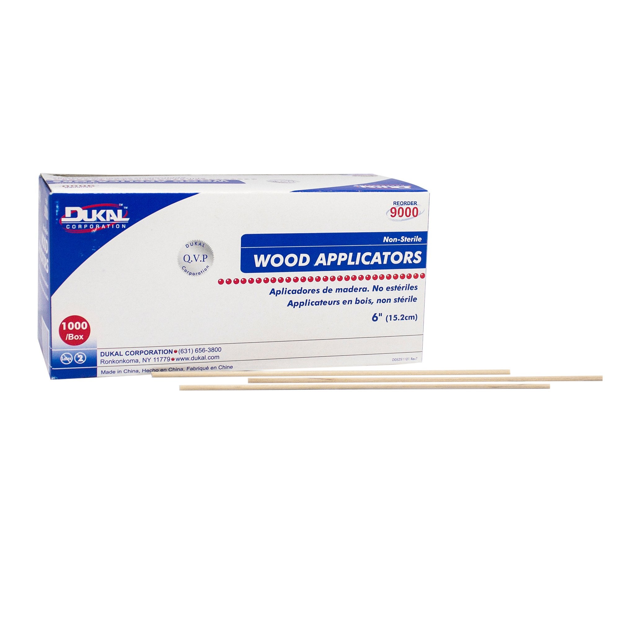 Applicator Stick Dukal™ Without Tip Wood Shaft 6 Inch NonSterile 1000 per Pack