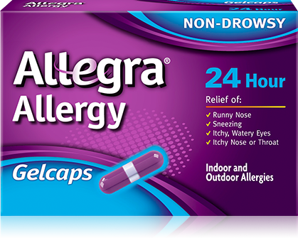 Allergy Relief Allegra® 180 mg Strength Gelcap 8 per Box