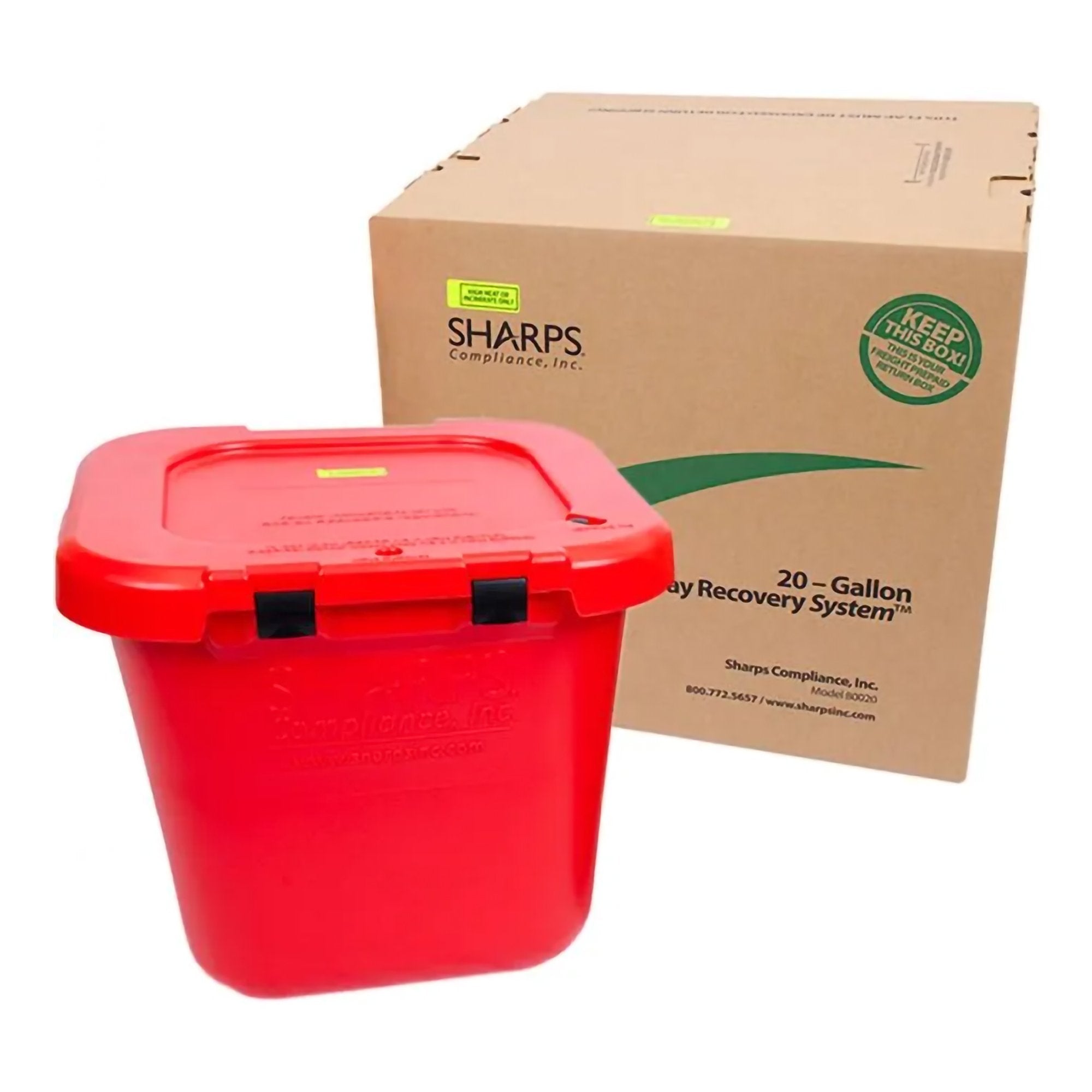 Mailback Chemotherapy Container TakeAway® Recovery System Red Base 21-1/2 L X 21-1/4 W X 18-1/2 H Inch Horizontal Entry 20 Gallon