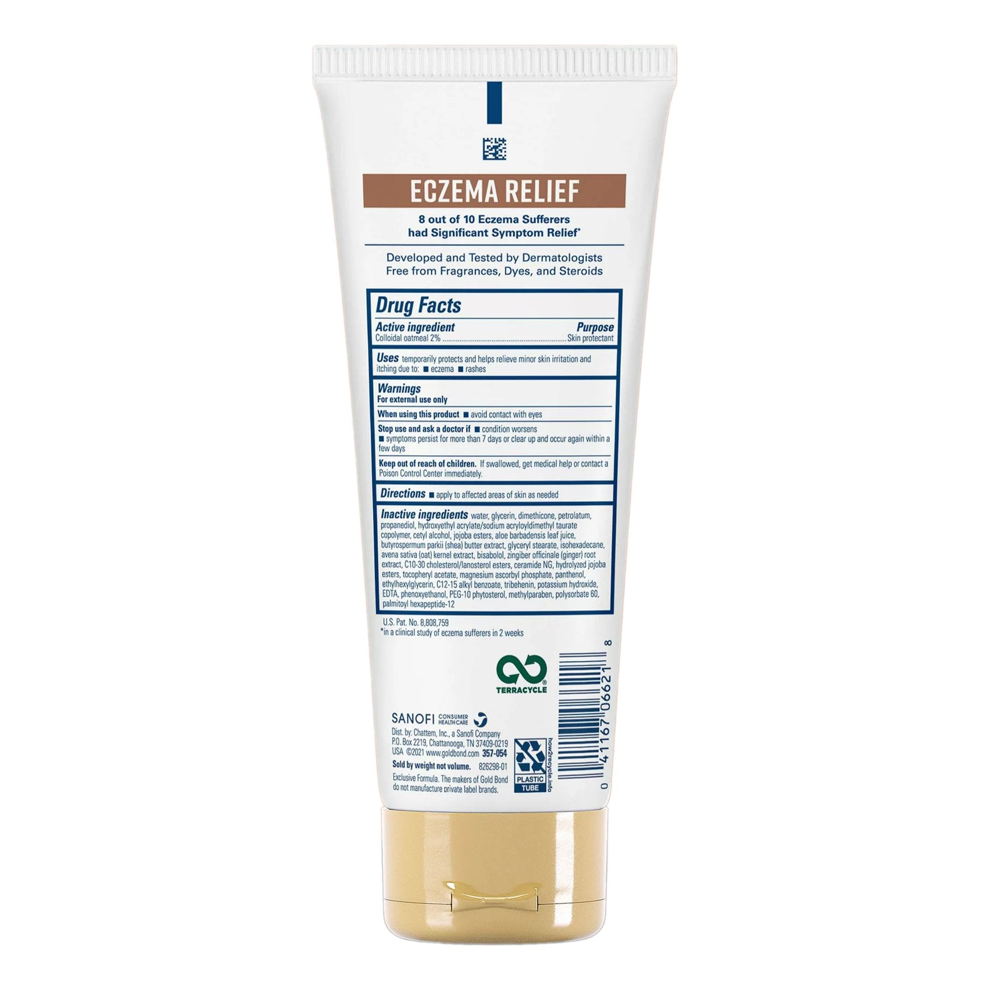 Skin Protectant Gold Bond® Eczema Relief 8 oz. Tube Unscented Cream