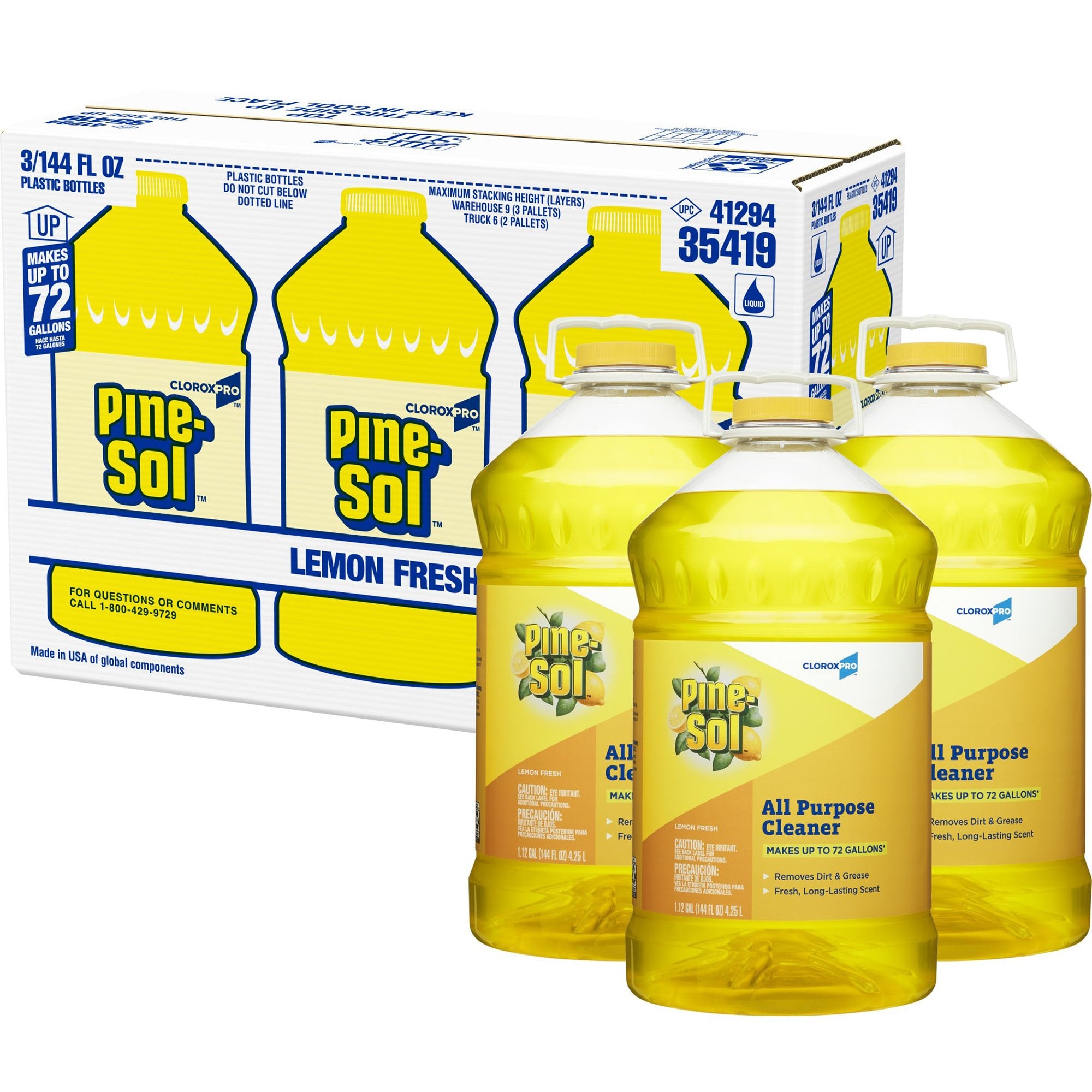 CloroxPro™ Pine-Sol® Surface Cleaner Oil Based Manual Pour Liquid Concentrate 144 oz. Jug Lemon Scent NonSterile