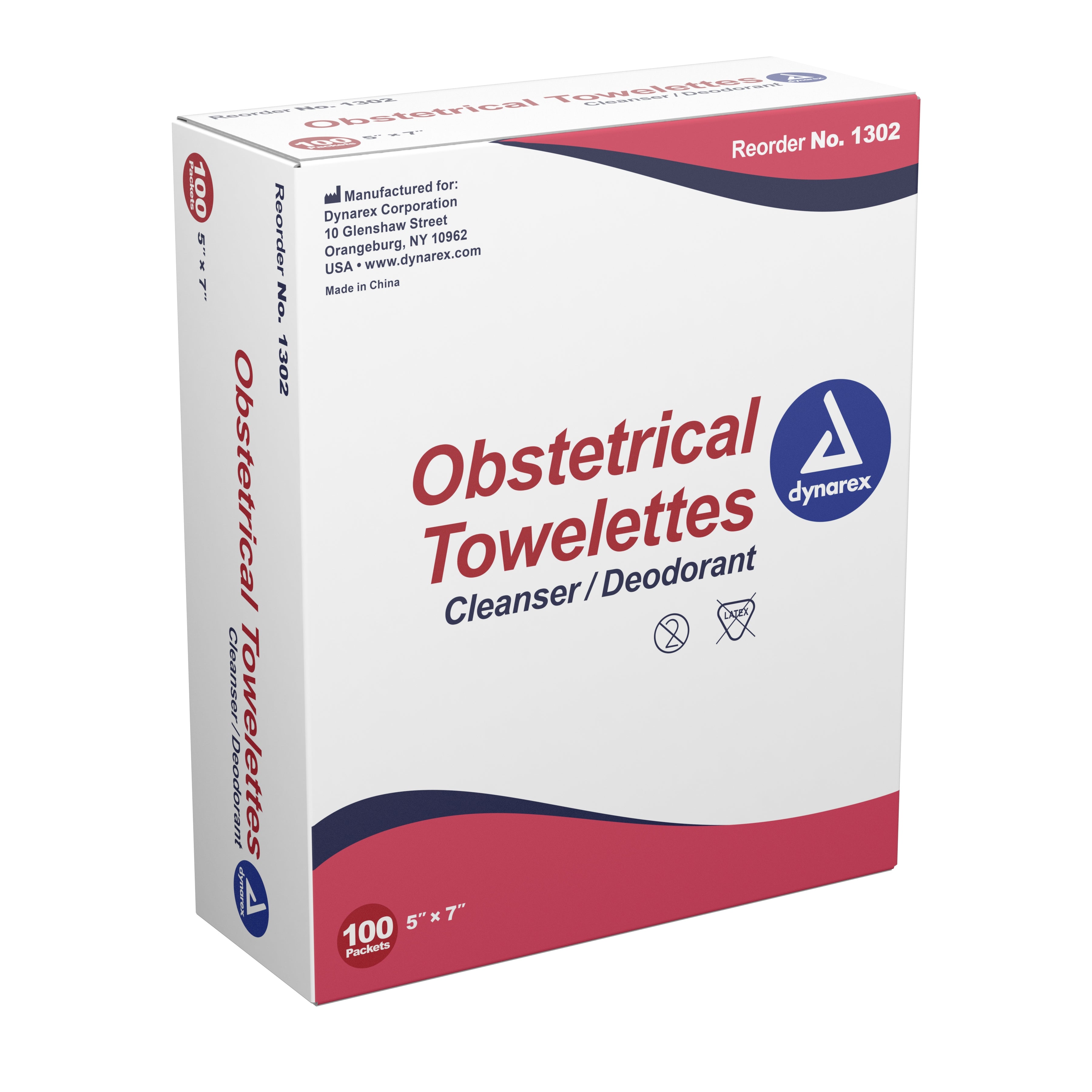Obstetrical Cleansing Towelette Dynarex® Individual Packet Scented 100 Count