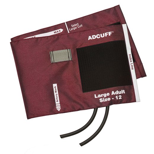 Reusable Blood Pressure Cuff Adcuff™ 34 to 50 cm Arm Nylon Cuff Large Adult Cuff