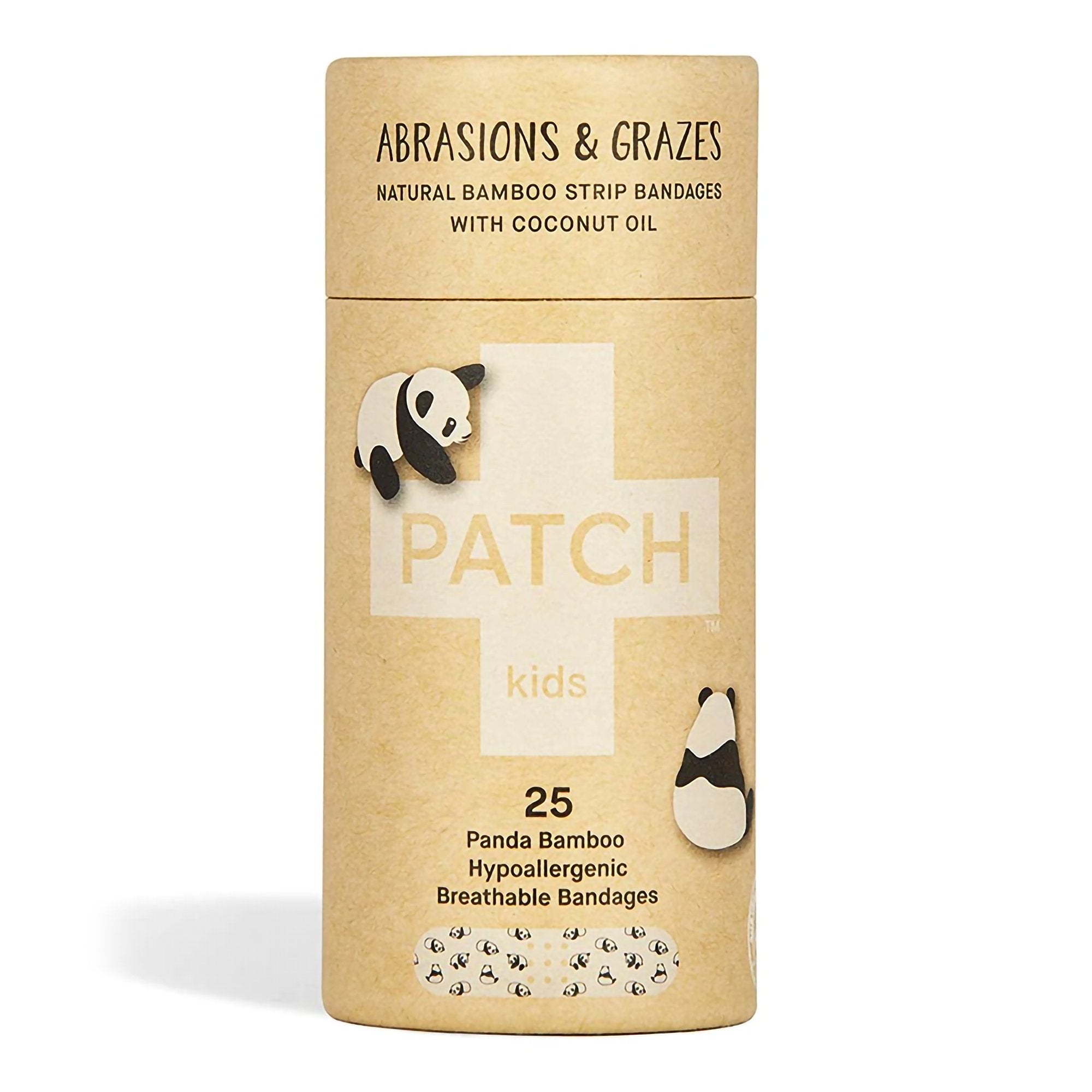 Adhesive Strip Patch™ Kids 3/4 X 3 Inch Bamboo s/b Bamboo / Coconut Oil Rectangle Kid Design (Panda) Sterile