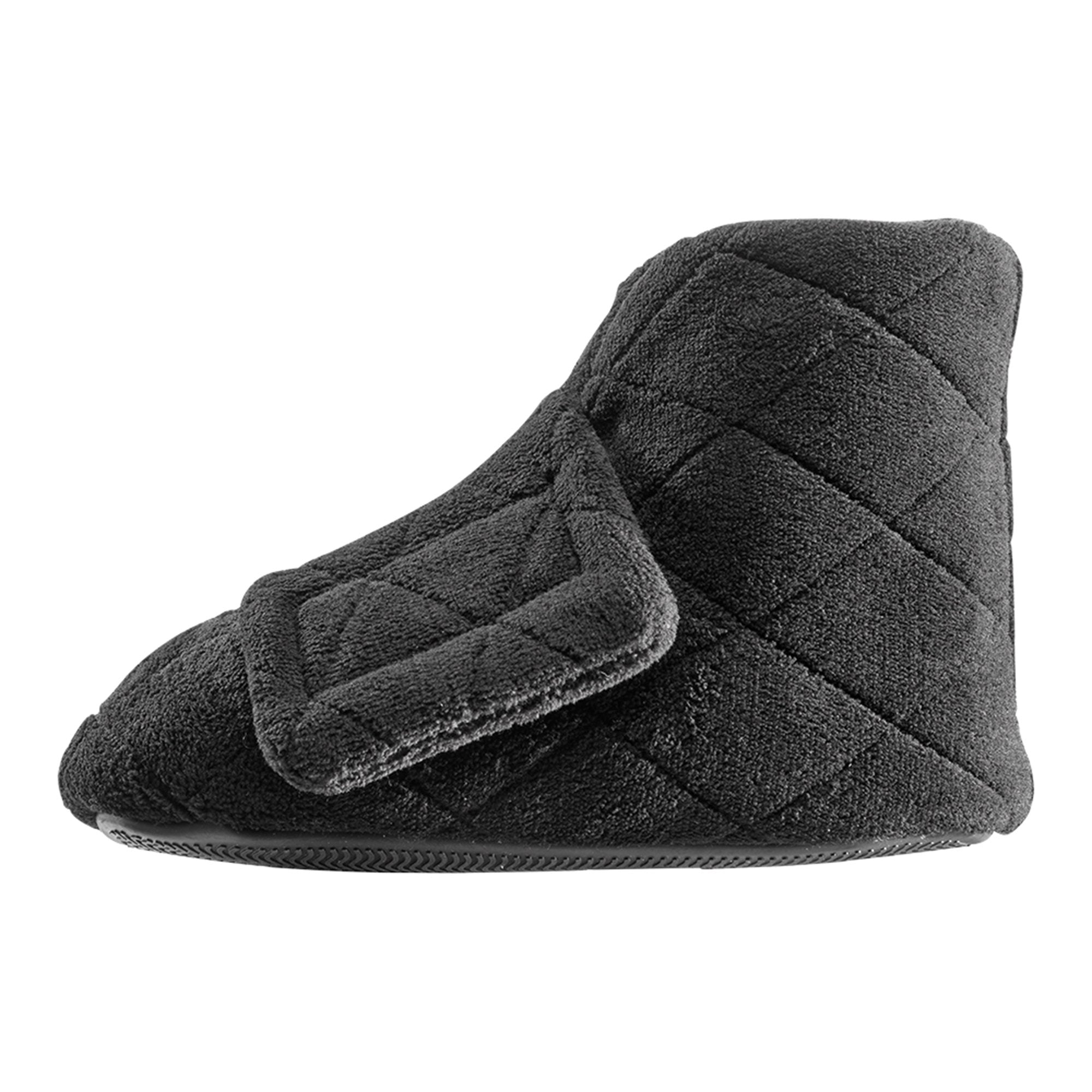 Bootie Slippers Silverts® Large / X-Wide Black Ankle High