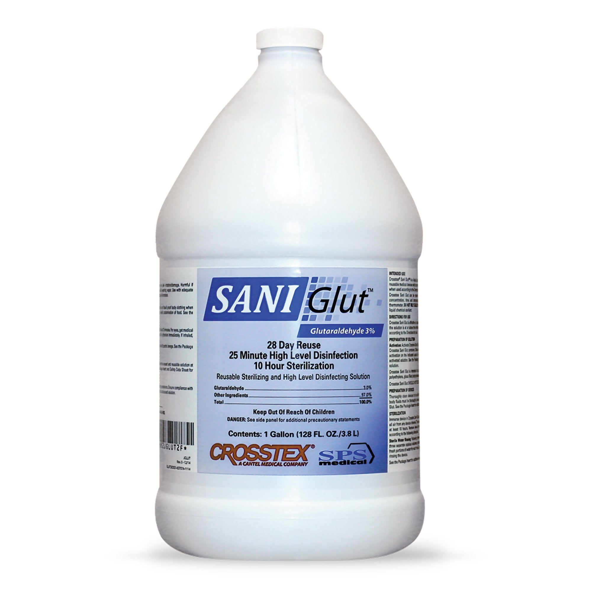 Glutaraldehyde High-Level Disinfectant SANI Glut™ Activation Required Liquid 1 gal. Jug Max 28 Day Reuse