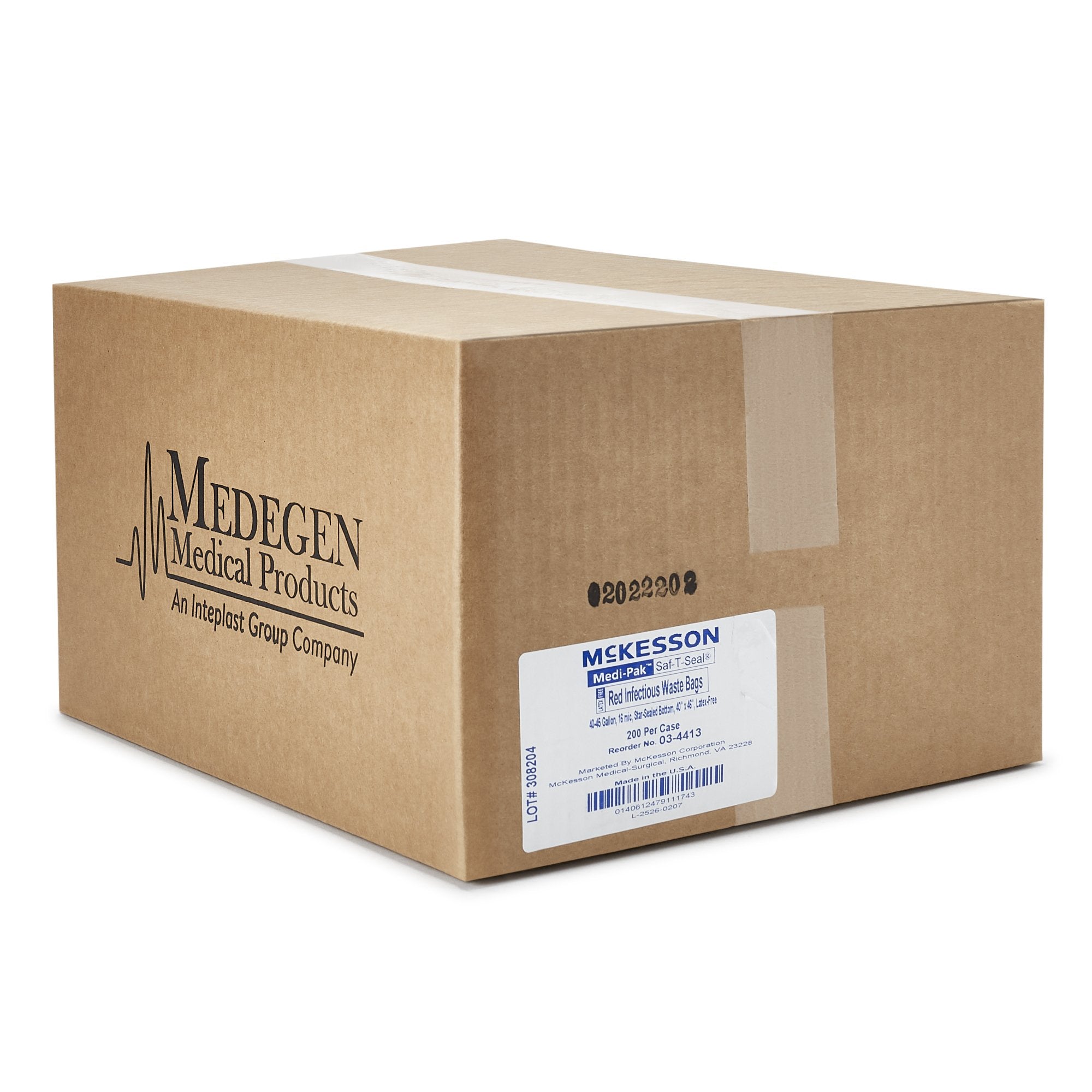Infectious Waste Bag McKesson 40 to 45 gal. Red Bag Polymer Film 40 X 46 Inch