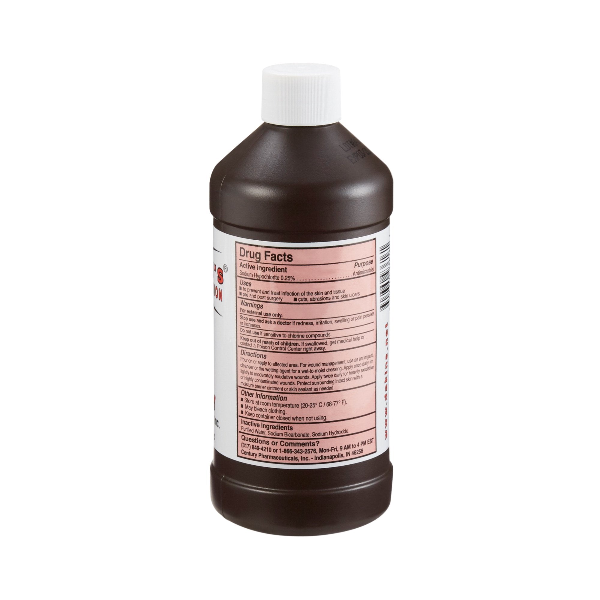 Wound Cleanser Dakin's® Solution Half Strength 16 oz. Twist Cap Bottle NonSterile Antimicrobial