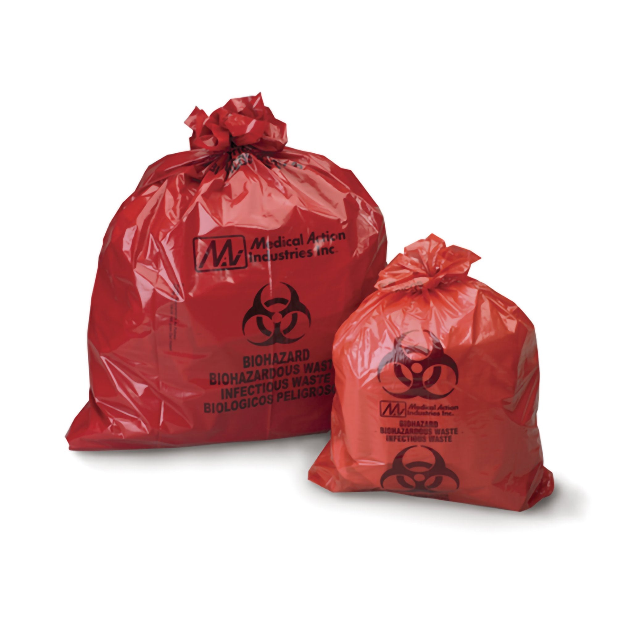 Biohazard Waste Bag Medegen Medical Products 44 gal. Red Bag Polyethylene 38 X 45 Inch