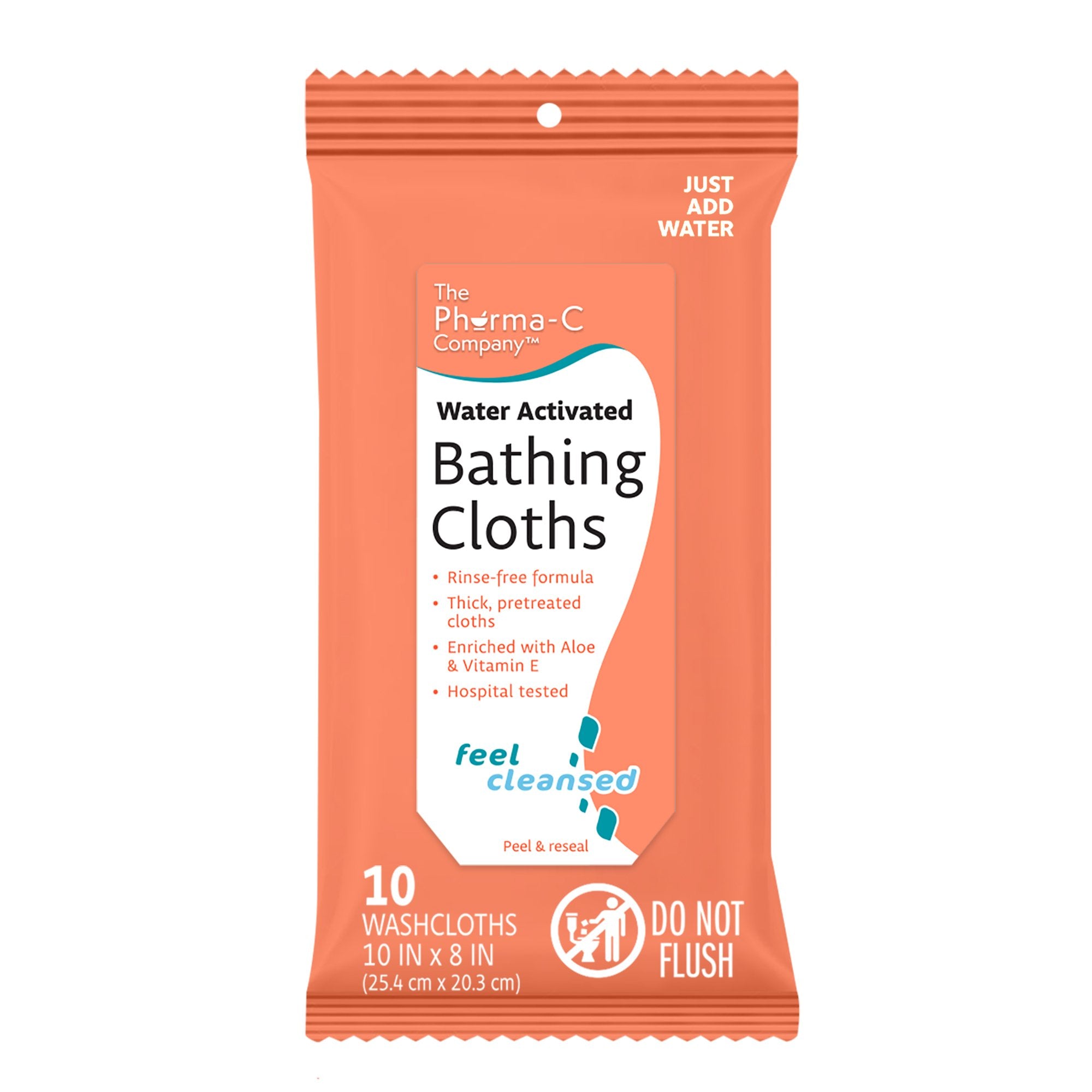 Rinse-Free Bath Wipe Pharma-C-Wipes® Soft Pack Scented 10 Count