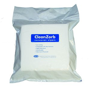 Cleanroom Wipe White NonSterile Polycellulose 9 X 9 Inch Disposable
