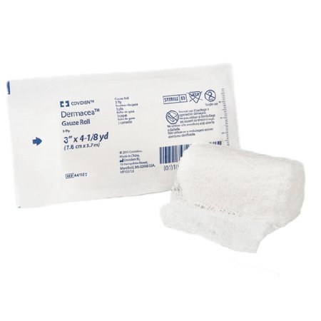 Fluff Bandage Roll Dermacea™ 3 Inch X 4-1/8 Yard 1 per Pouch Sterile 3-Ply Roll Shape