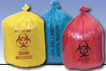 Infectious Waste Bag Colonial Bag 45 gal. Red Bag LLDPE 37 X 50 Inch