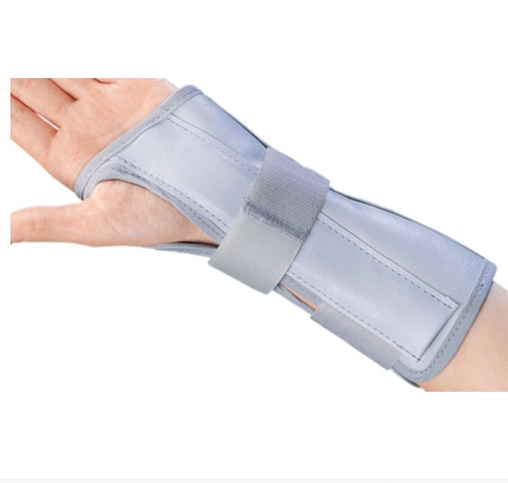 Wrist / Forearm Brace ProCare® Universal Aluminum / Flannelette / Nylon Left Hand Black / Blue One Size Fits Most