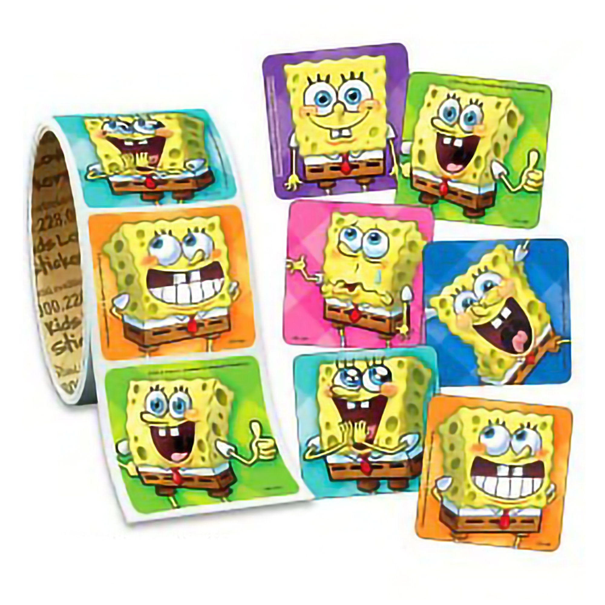 Disney® 100 per Roll SpongeBob Faces Sticker 1-5/8 Inch