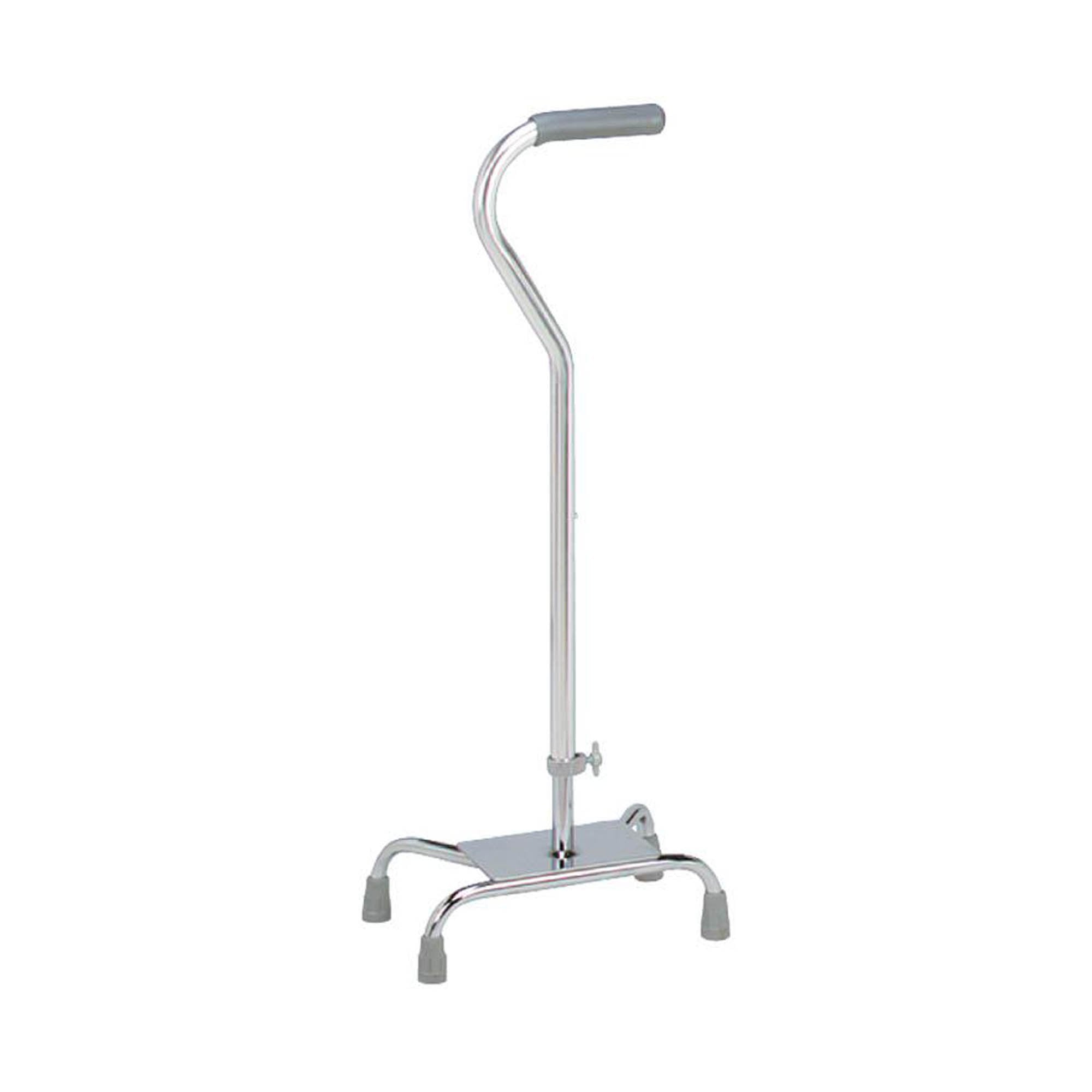 Large Base Quad Cane Carex® Aluminum 28 to 37 Inch Height Silver