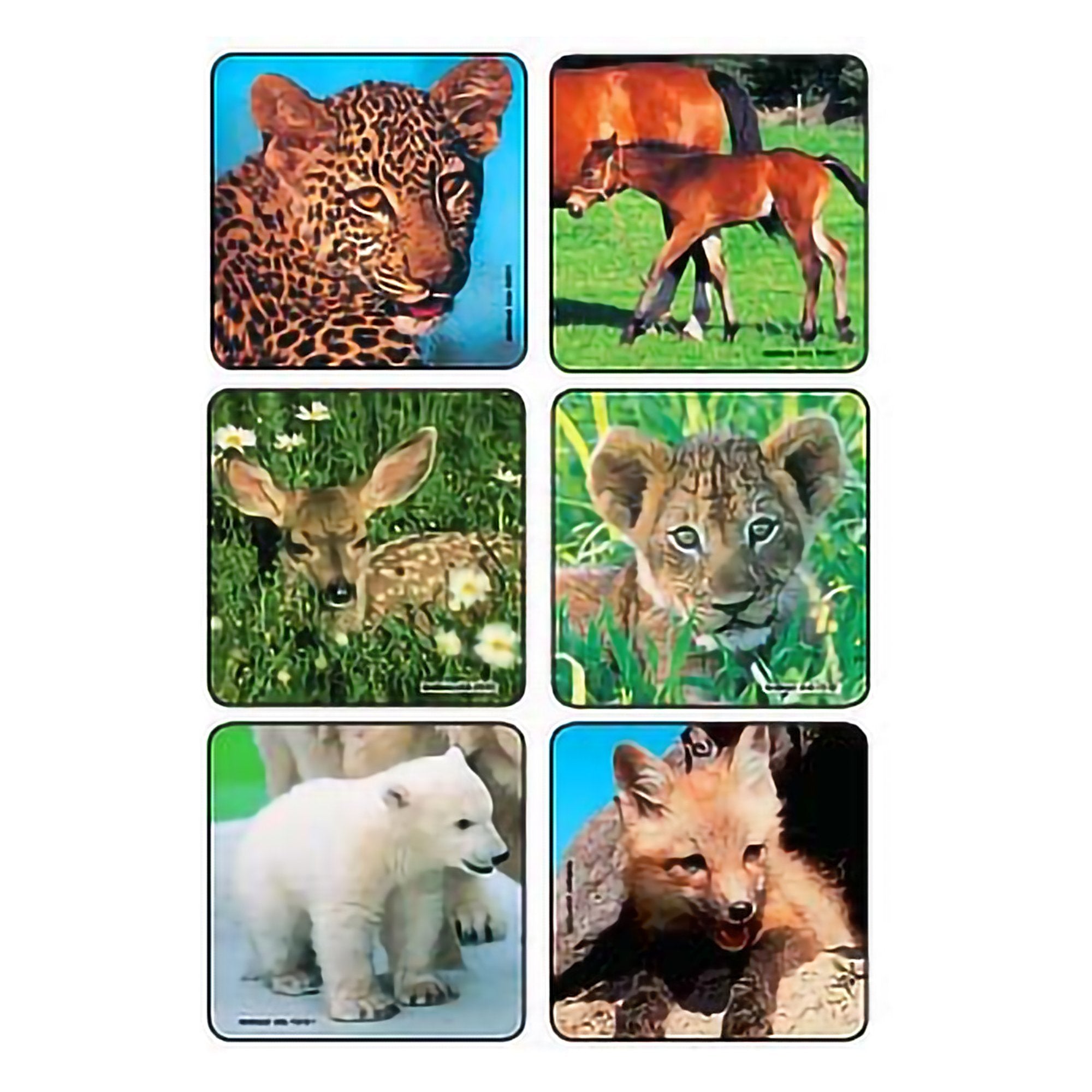 Kids Love Stickers® 90 per Pack Baby Animal Photos , Assorted Sticker 2-1/2 Inch