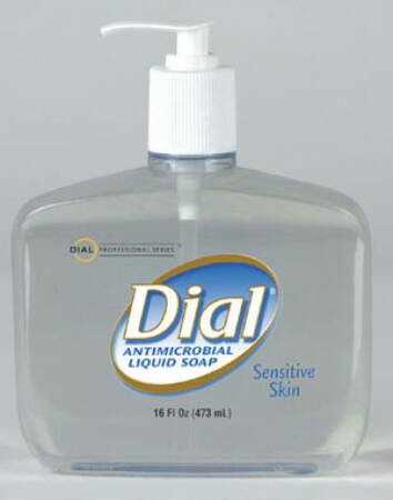Antimicrobial Soap Dial® Professional for Sensitive Skin Liquid 16 oz. Pump Bottle Fresh Scent