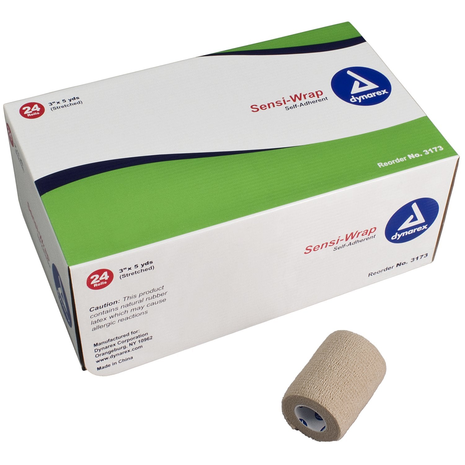Cohesive Bandage Sensi-Wrap 3 Inch X 5 Yard Self-Adherent Closure Tan NonSterile Standard Compression