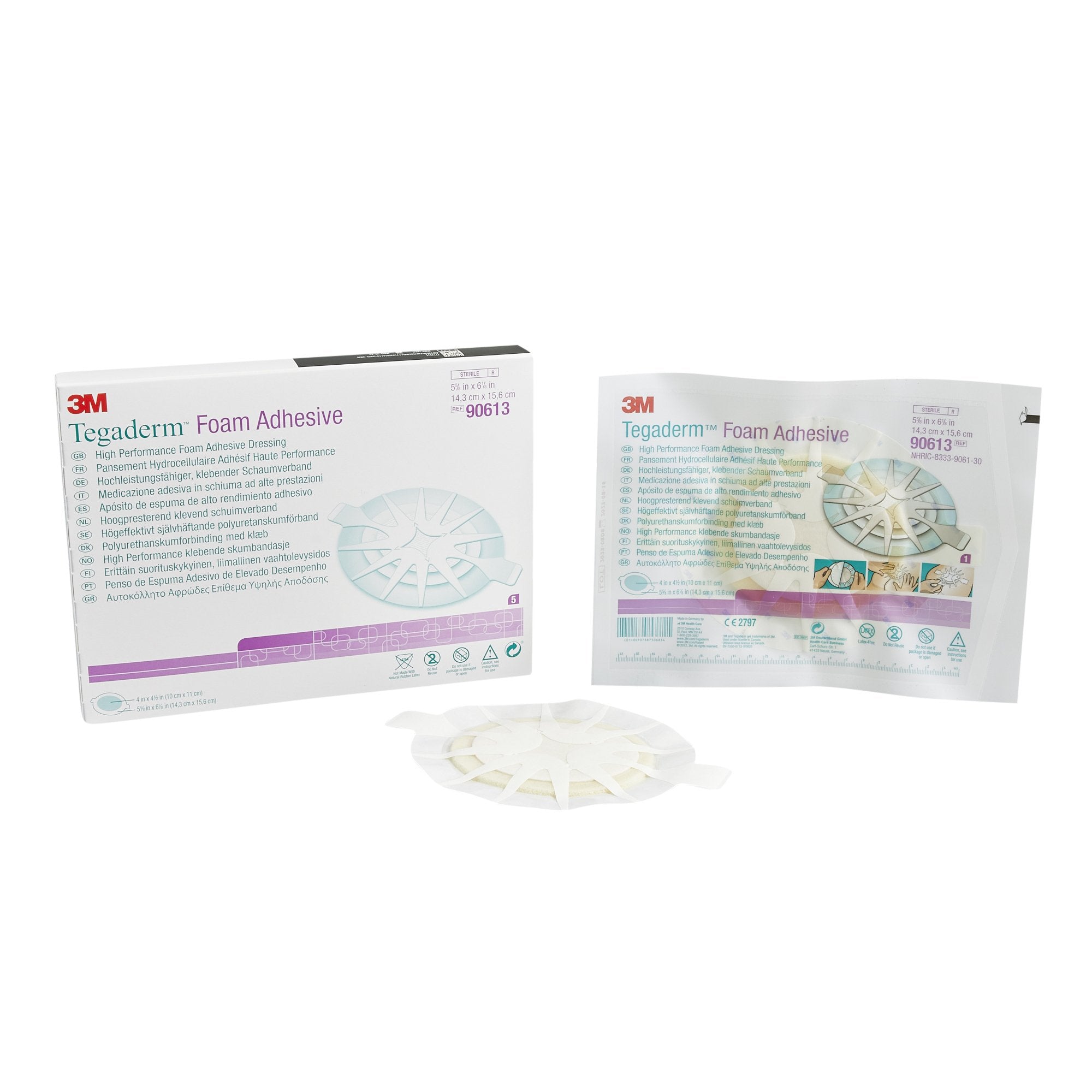 Foam Dressing 3M™ Tegaderm™ High Performance 5-5/8 X 6-1/8 Inch With Border Film Backing Acrylic Adhesive Oval Sterile