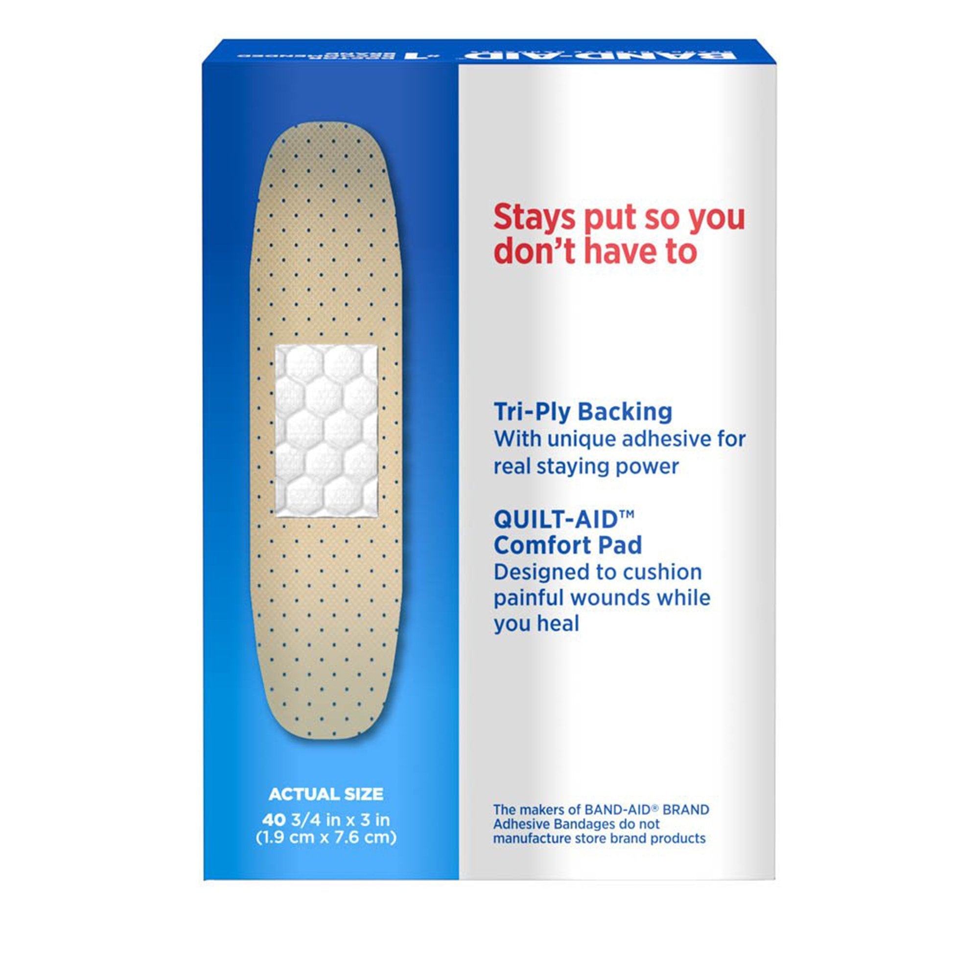 Adhesive Strip Band-Aid® TRU-STAY™ 3/4 X 3 Inch Plastic Rectangle Sheer Sterile