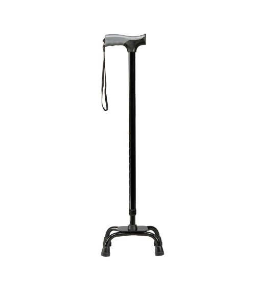 Small Base Quad Cane Soft Grip® Aluminum 31 to 40 Inch Height Black